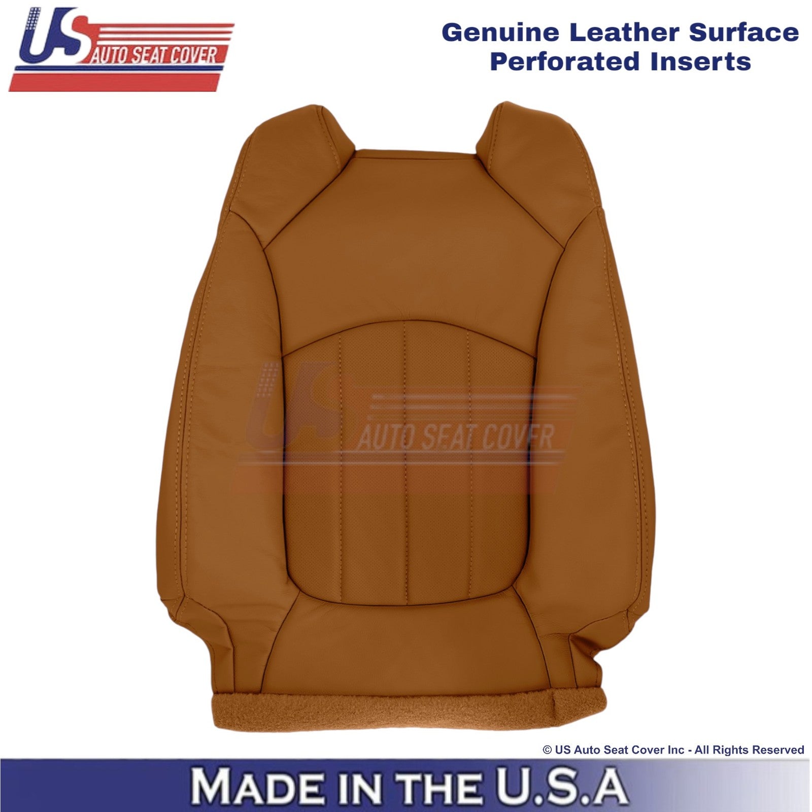 2013-2014 Fits Chevy Traverse Genuine Leather Perf. Front Seat Covers Mojave