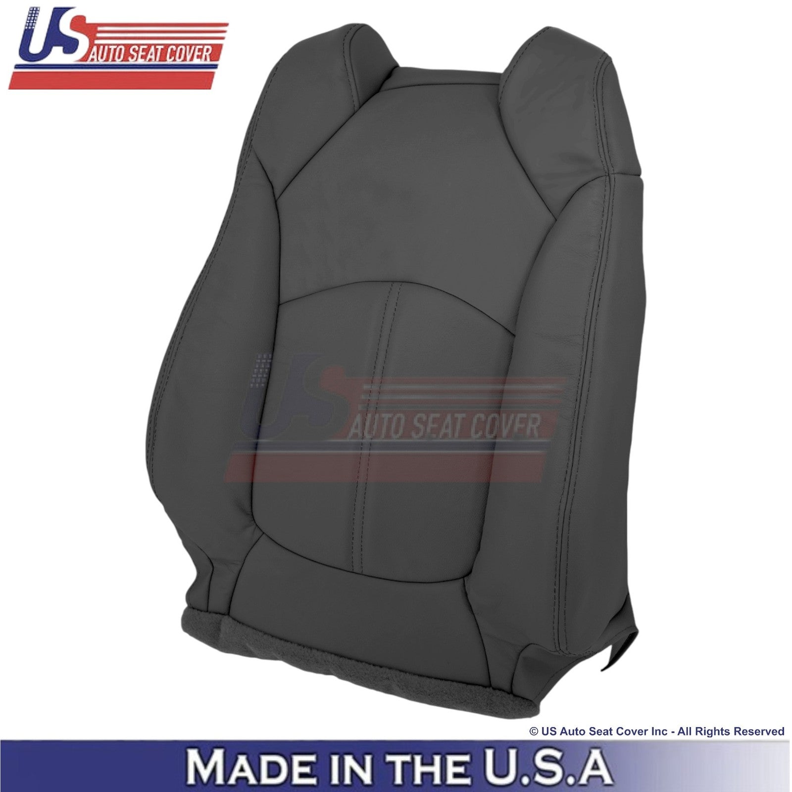 2013-2016 Fits GMC Acadia Leatherette Driver Side Replacement Seat Covers Ebony