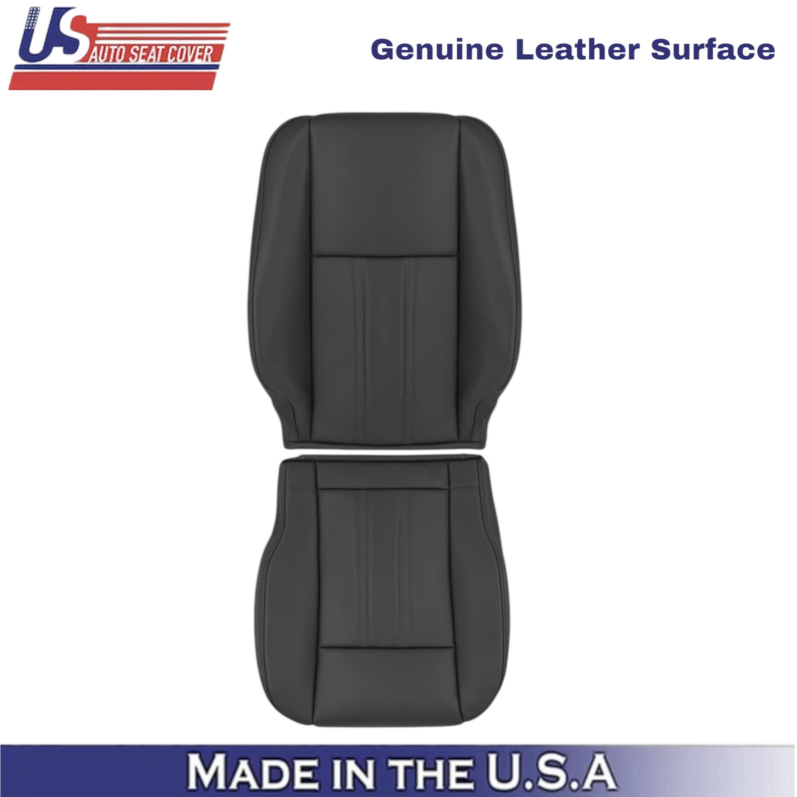2008-2020 For Dodge Grand Caravan Genuine Leather Passenger Side Covers Black