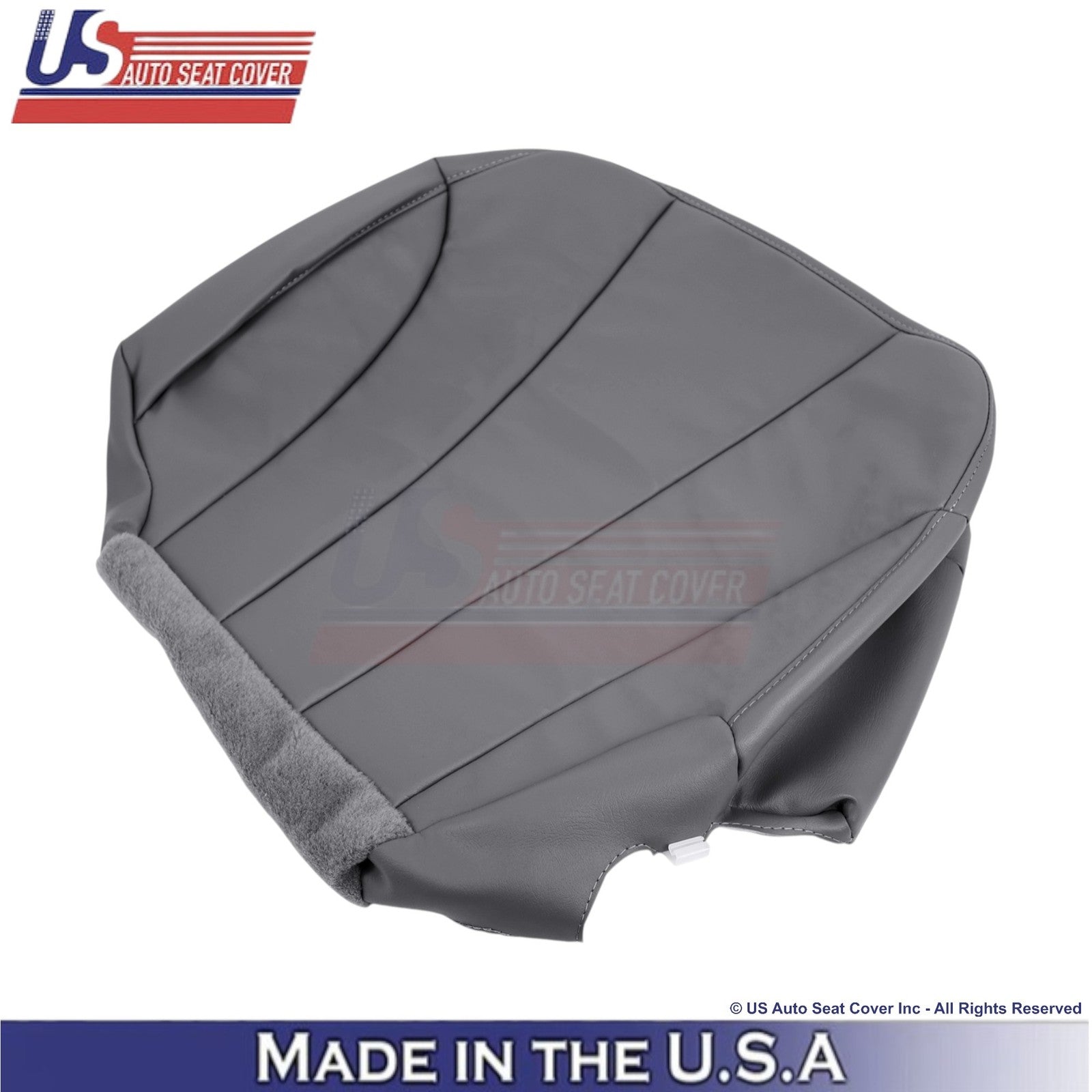 1999-2002 For Chevy Silverado W/T Genuine Leather Front Seat Covers Dk. Graphite