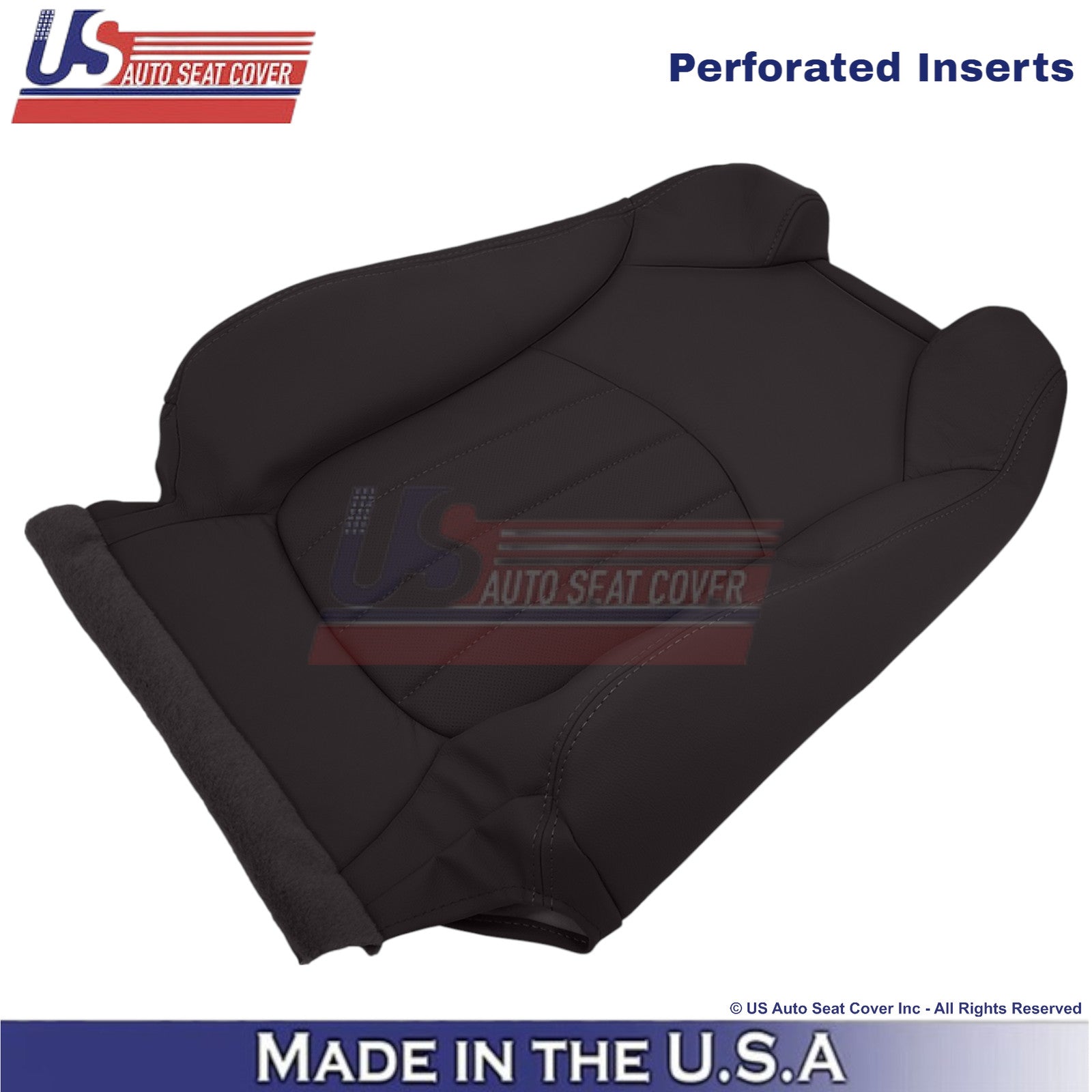 2013-2014 For Buick Enclave Leatherette Driver Top Replacement Seat Cover Cocoa