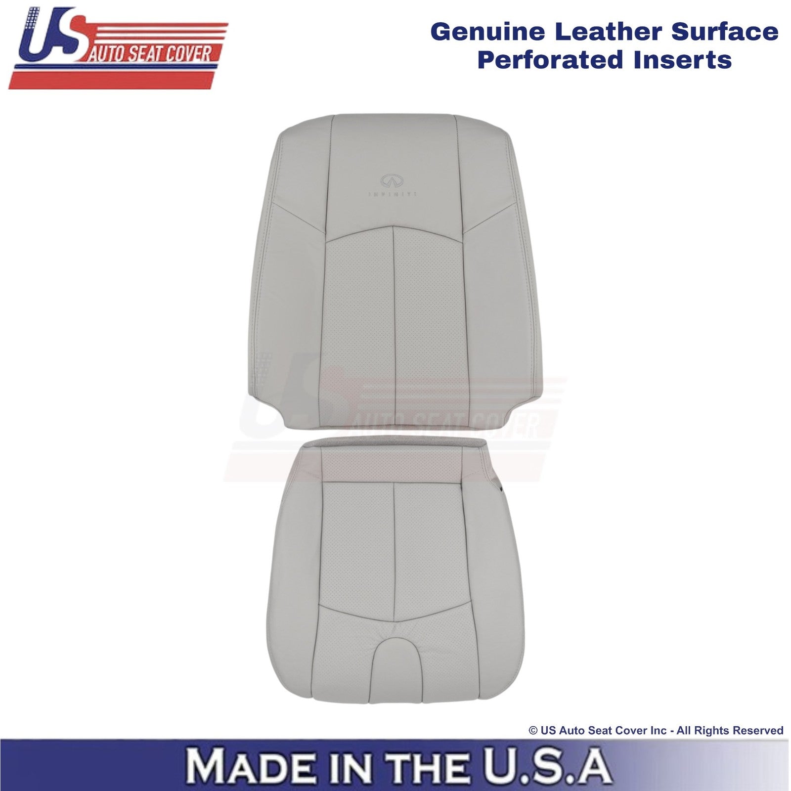 2009-2013 Fits Infiniti G37 Genuine Leather Front Driver Seat Covers Stone
