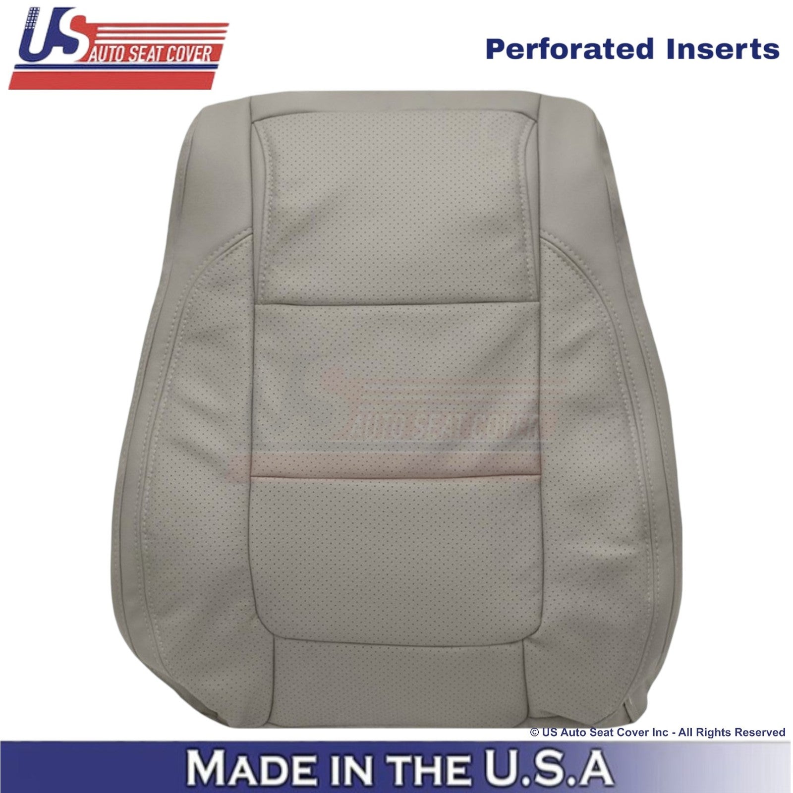 2011-2015 Fits Ford Explorer Limited Leather Perf Front Seat Covers Gray