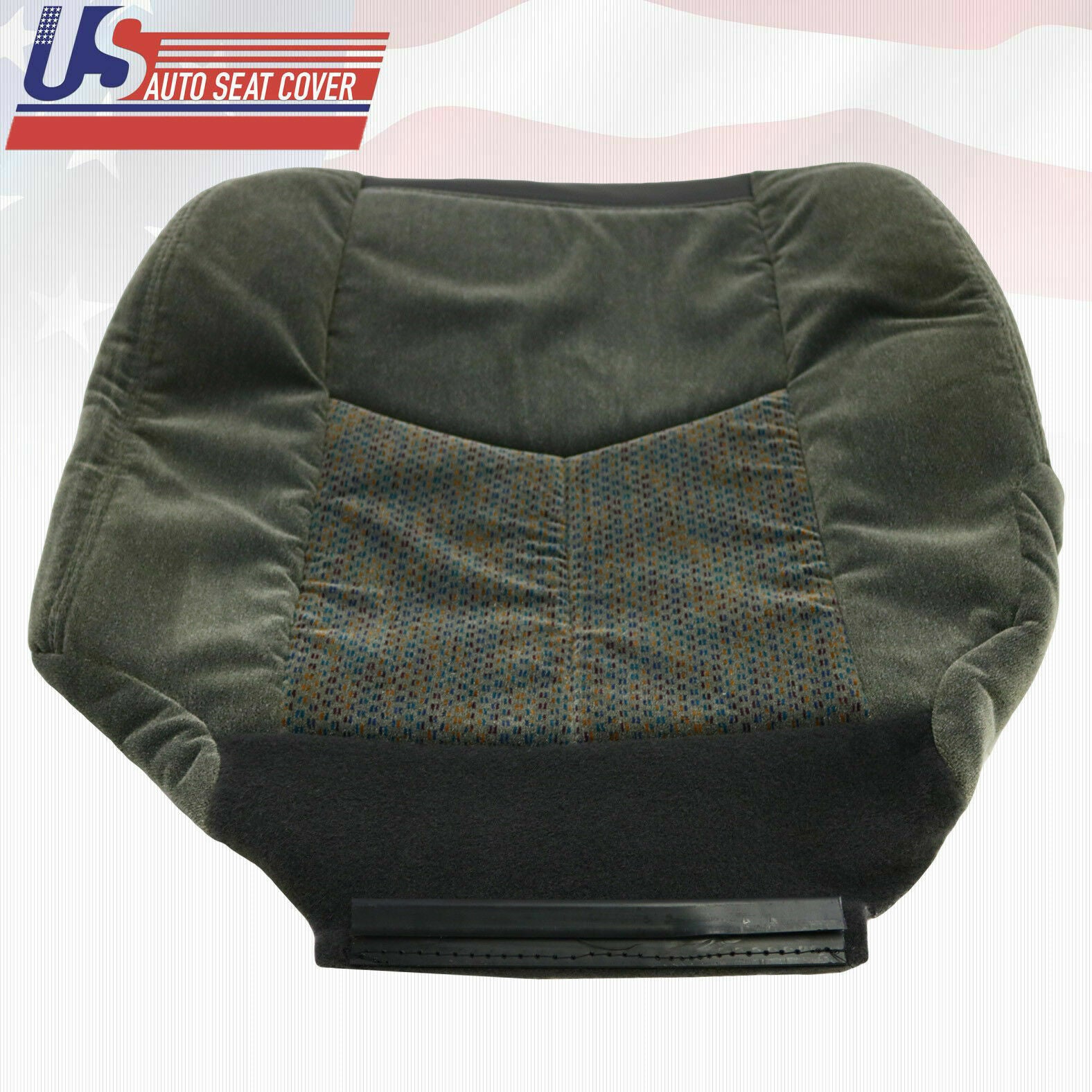 2003 2004 Chevy Silverado 2500 DRIVER Bottom CLOTH Cover & Foam Cushion DK GRAY