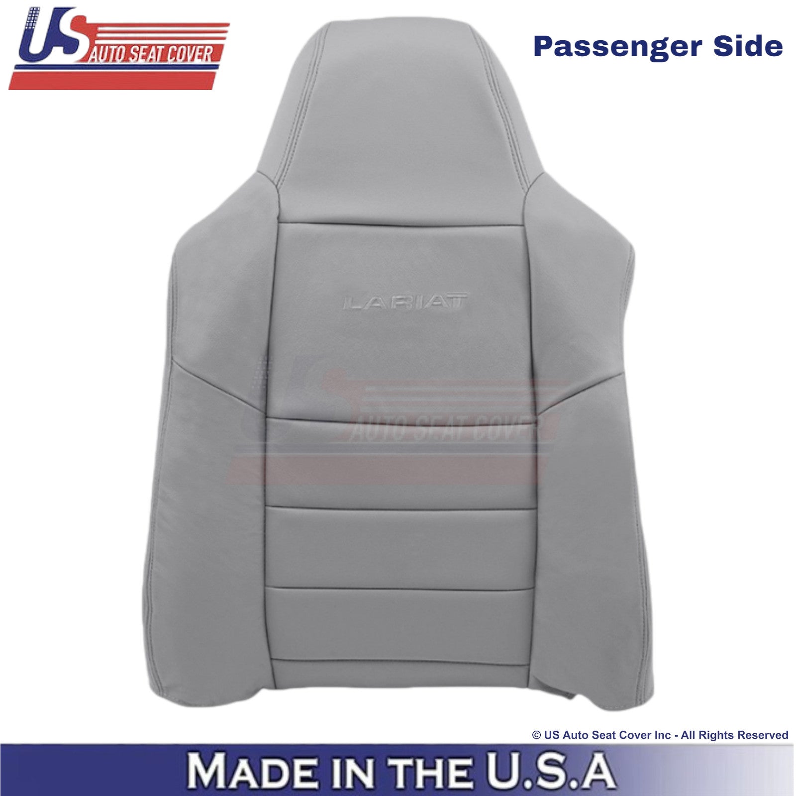 2003-2007 Fits Ford F250 F350 Lariat Leatherette Passenger Top OEM Cover Gray