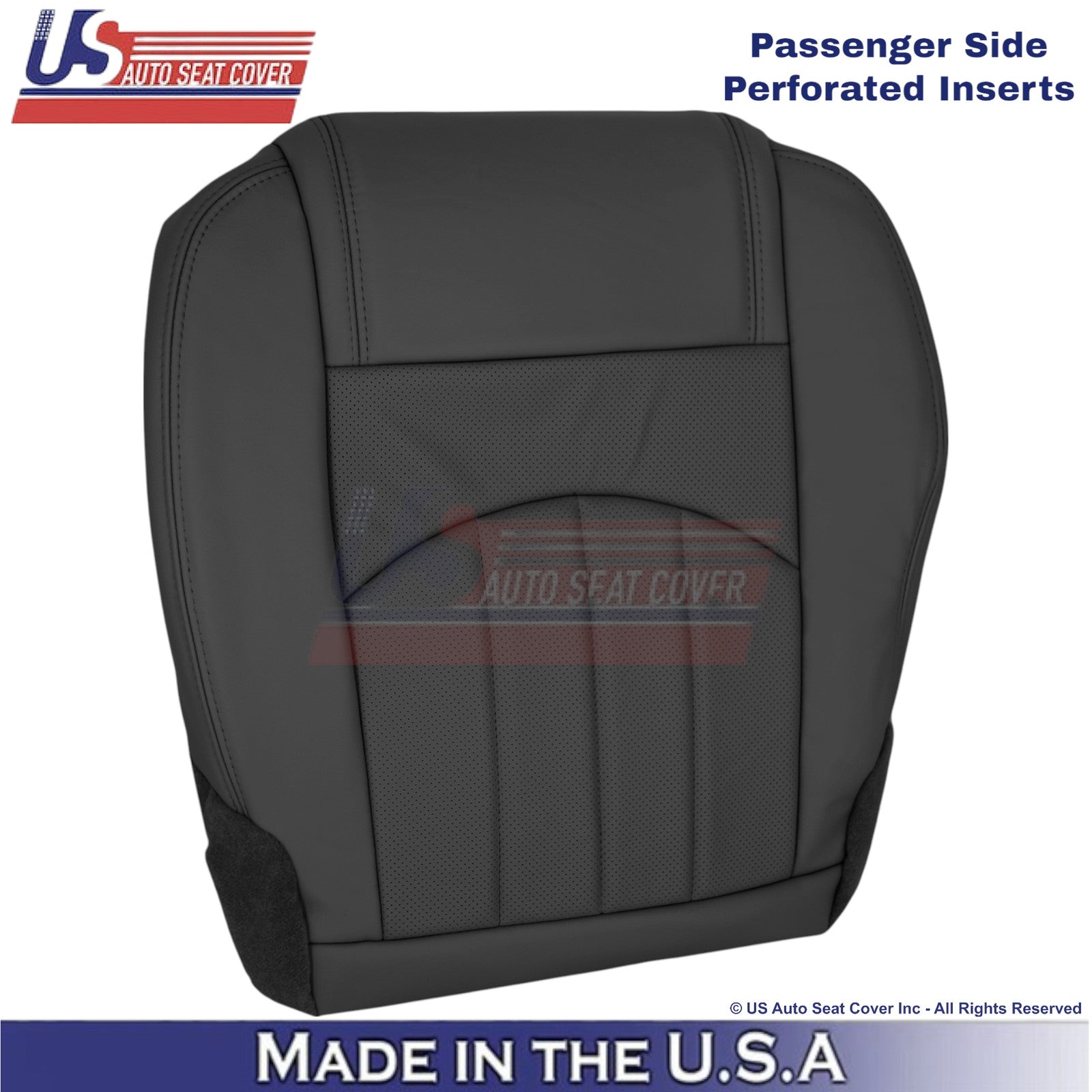 2013-2017 For Buick Enclave Leather Passenger Bottom Replacement Cover Ebony