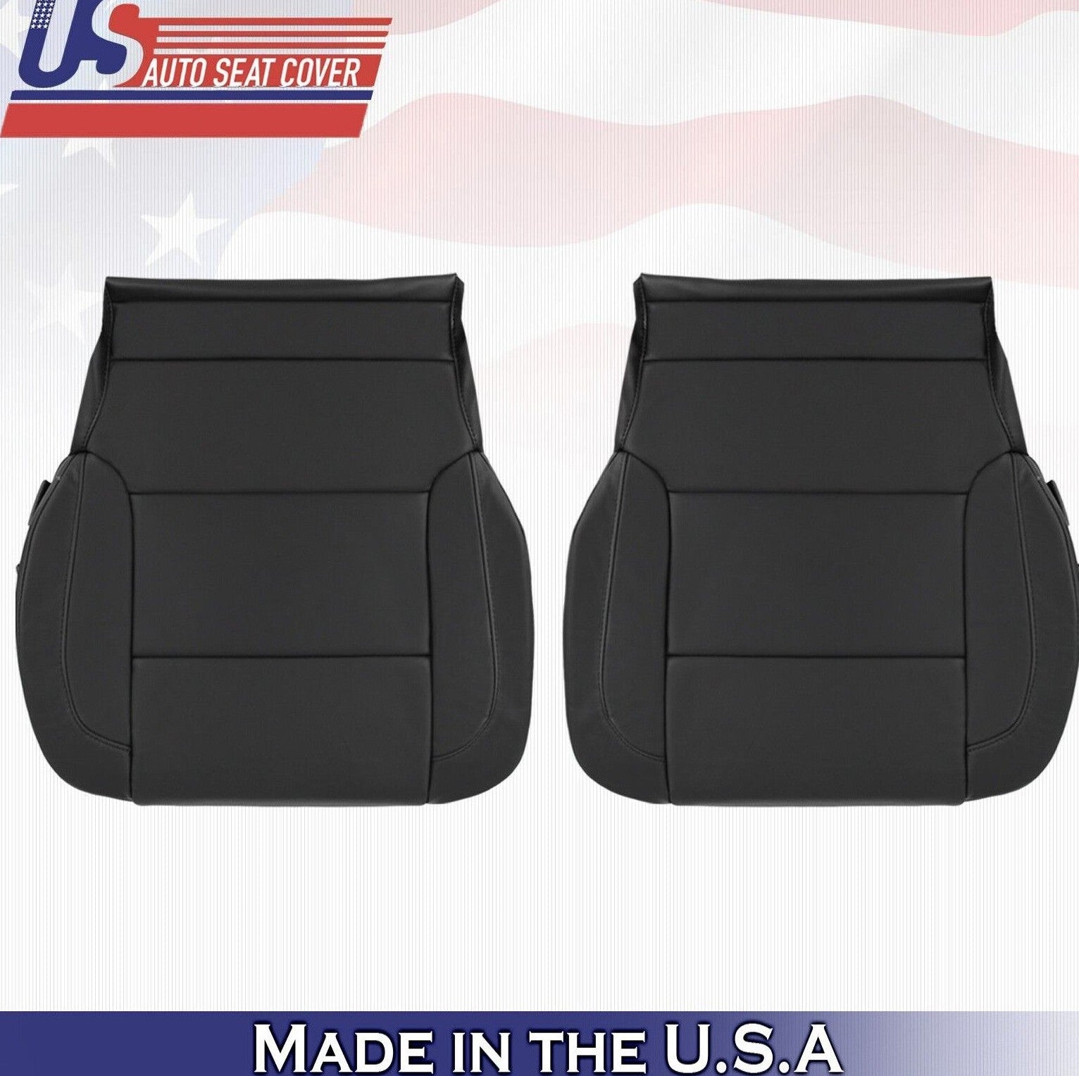 2019 For Chevy Silverado 2500 3500 Driver & Passenger Bottom Leather Seat Covers