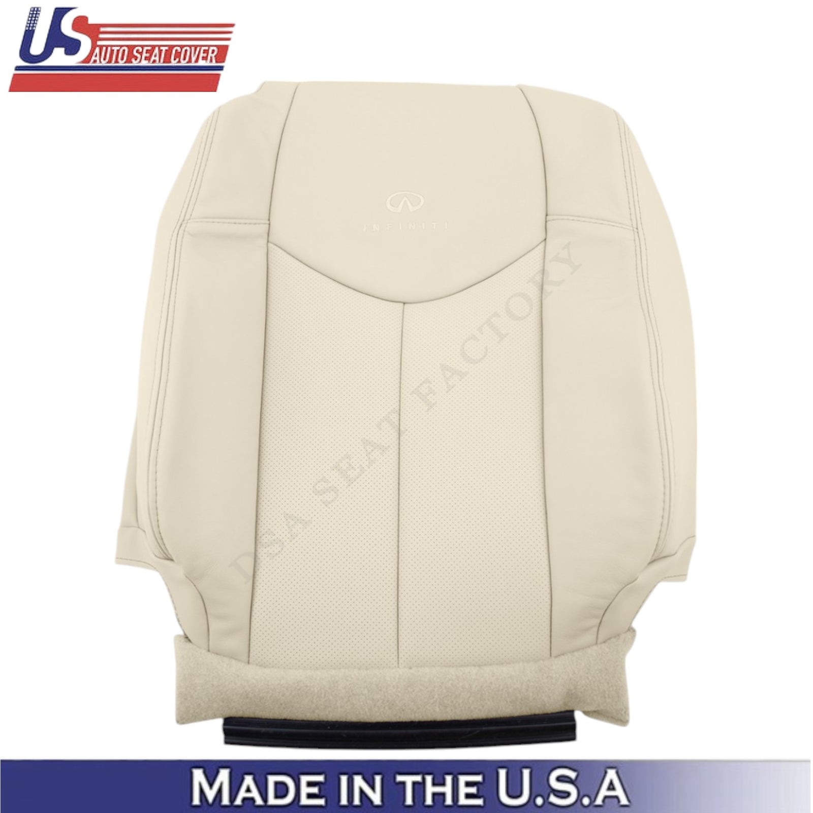 2008-2013 For Infiniti G37 Genuine Leather Driver Top Seat Cover Wheat (Tan)