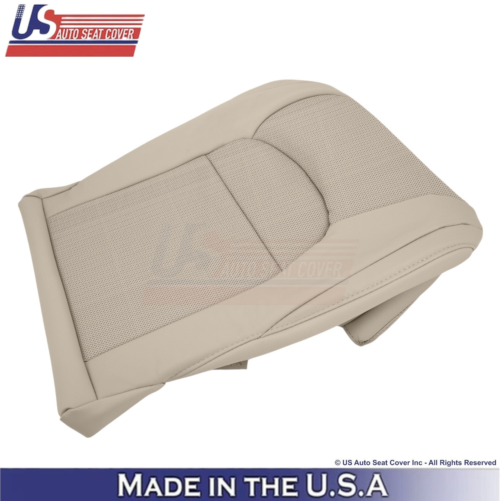 2008-2021 For Toyota Land Cruiser Genuine Leather Perf. Front Bottom Covers Tan