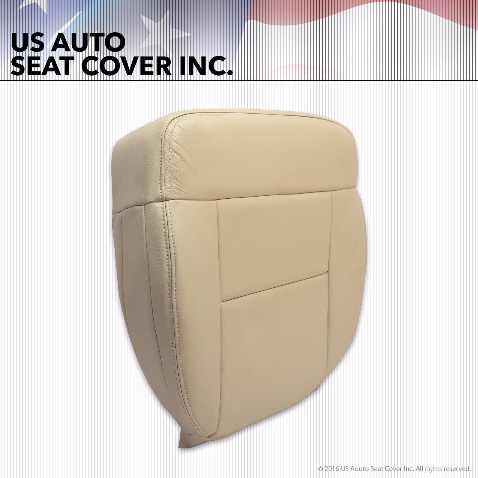 2004 Ford F-150 Lariat F150 -Passenger Side-Bottom Leather Seat Cover  Light Tan