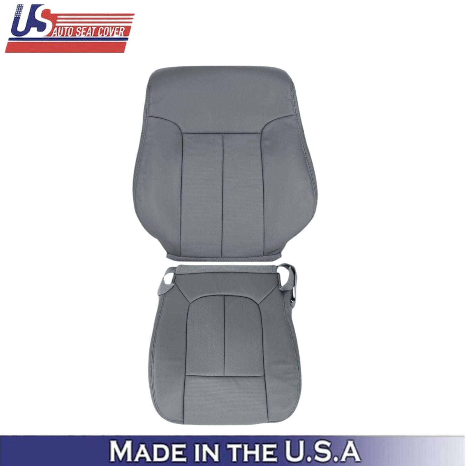 2011-2016 For Ford F250 F350 XL WT Leatherette Passenger Side Seat Covers Gray