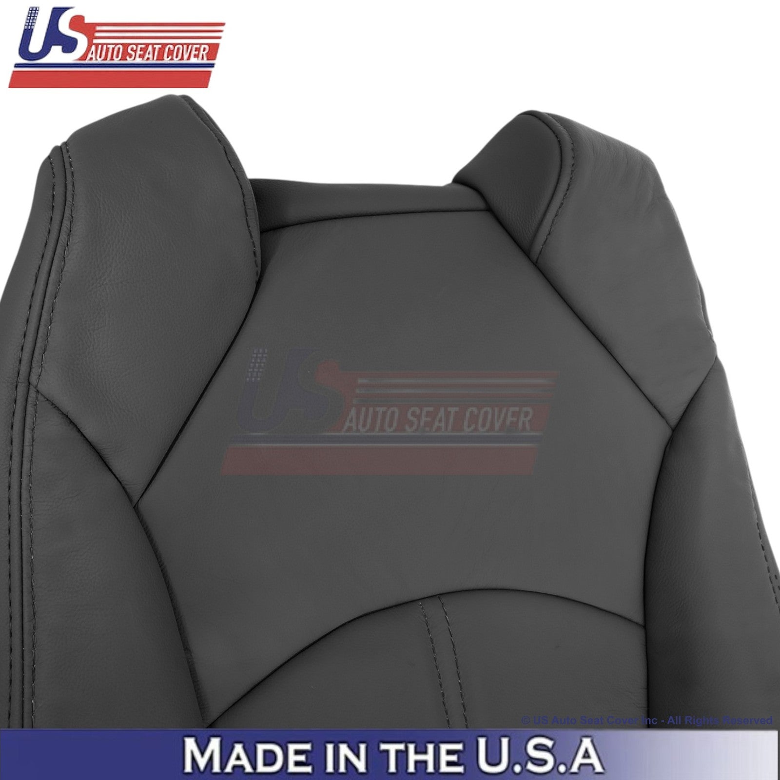 2013-2016 Fits GMC Acadia Leatherette Front Replacement Seat Covers Ebony Black
