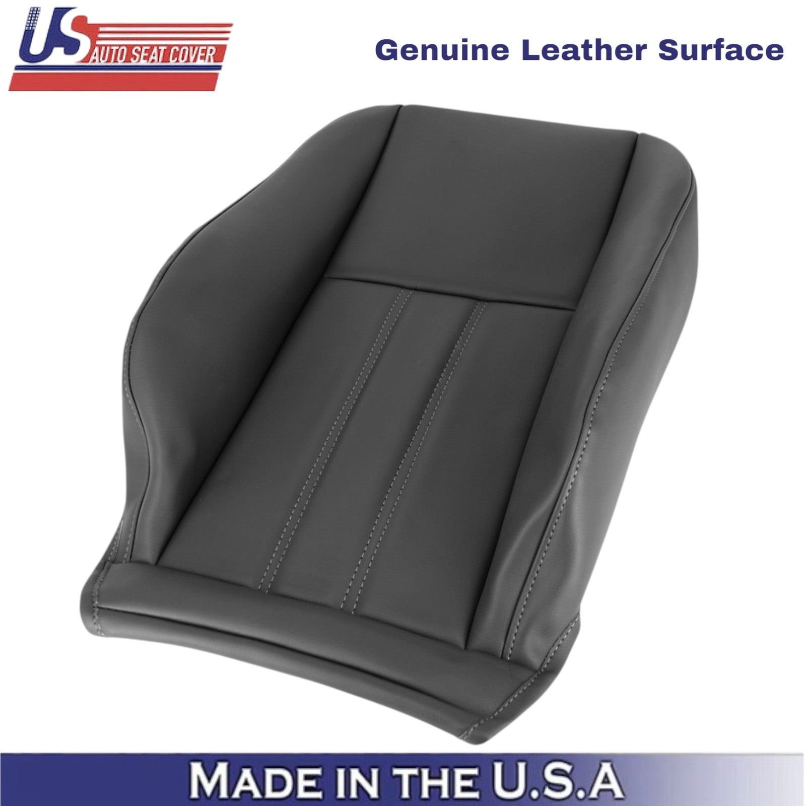 2008-2020 For Dodge Grand Caravan Genuine Leather Passenger Side Covers Black