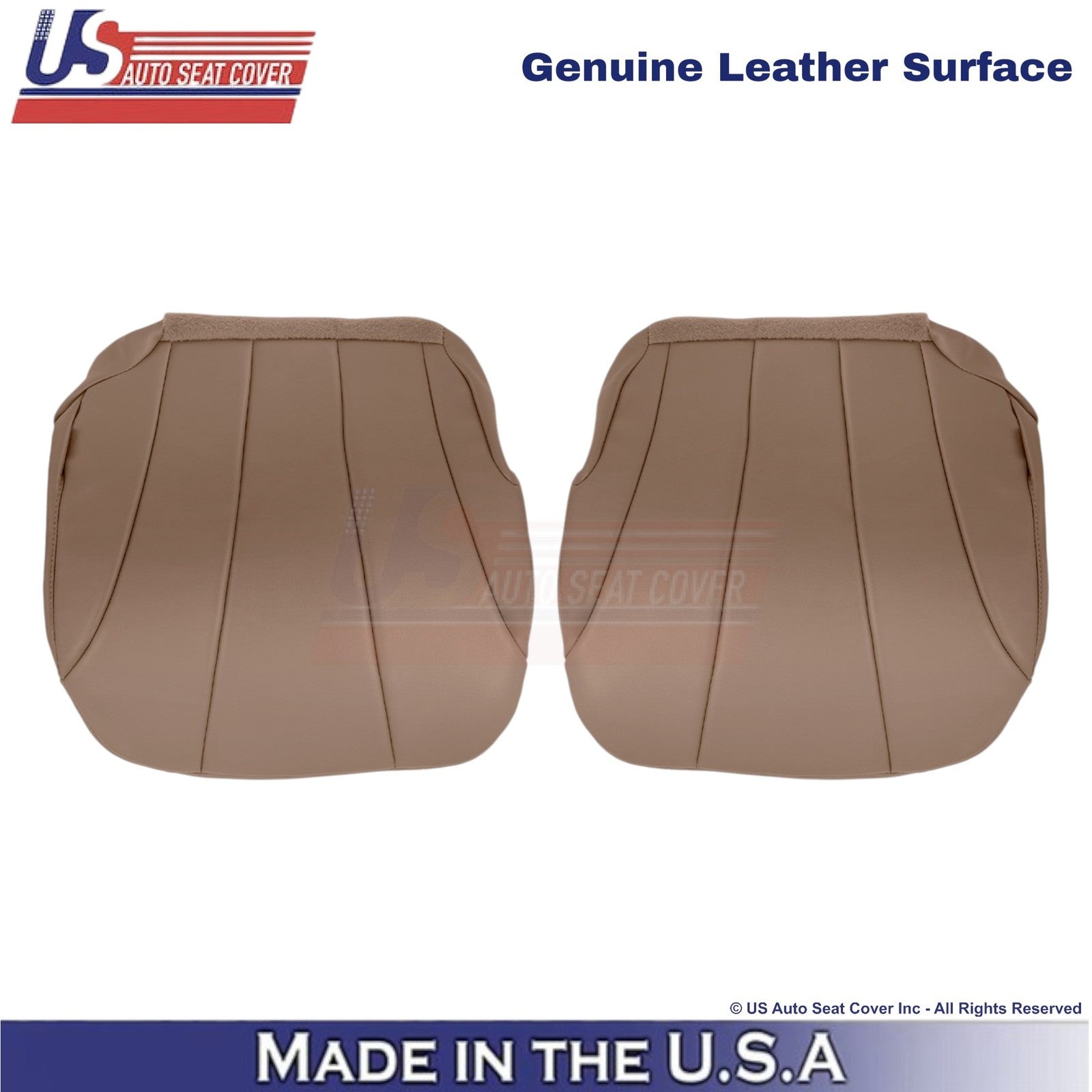 1999-2000 For Chevy Silverado W/T Leather Front Bottom Covers Medium Dark Oak