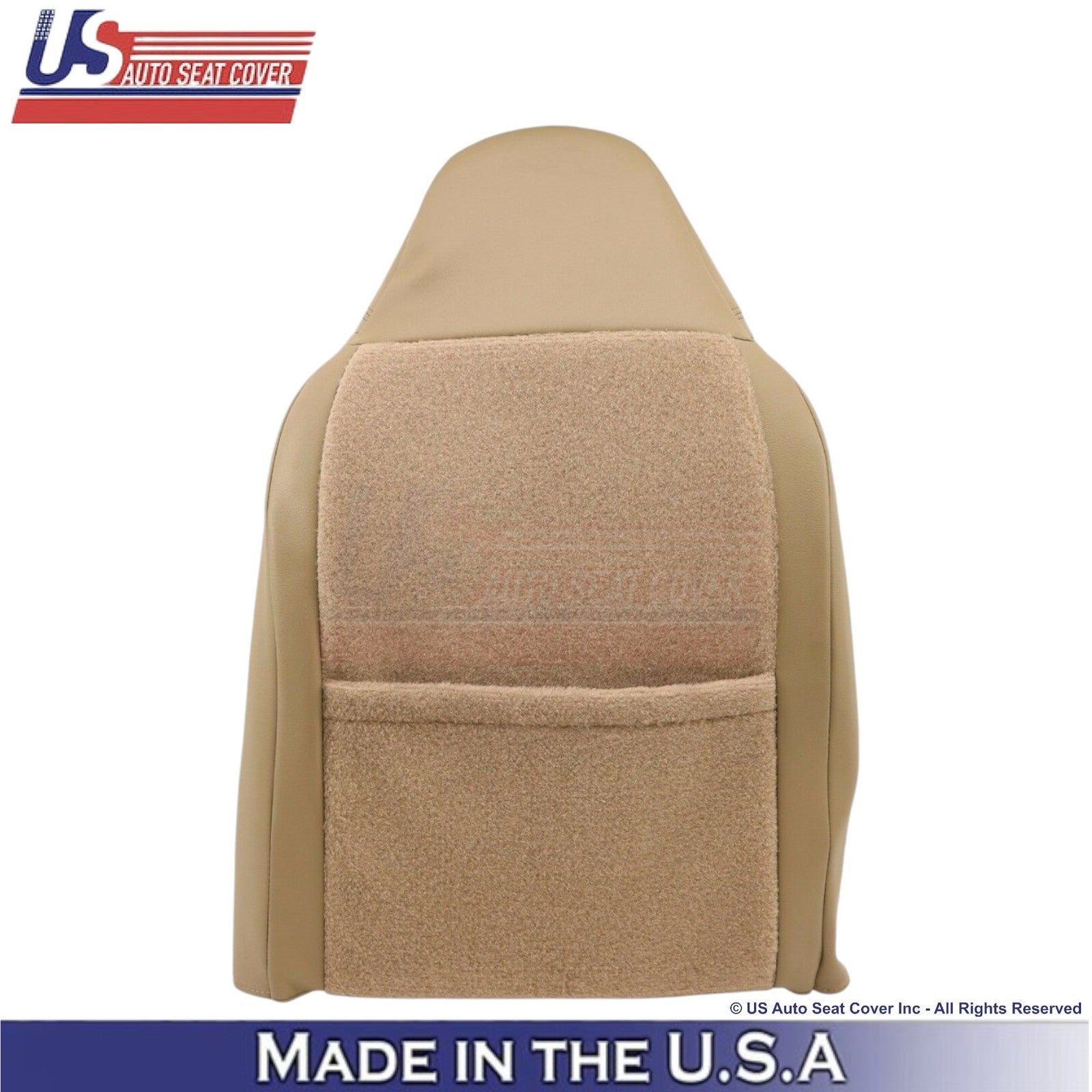 1998-2000 For Ford F250 Lariat Super Duty Leatherette Driver Covers Prairie Tan