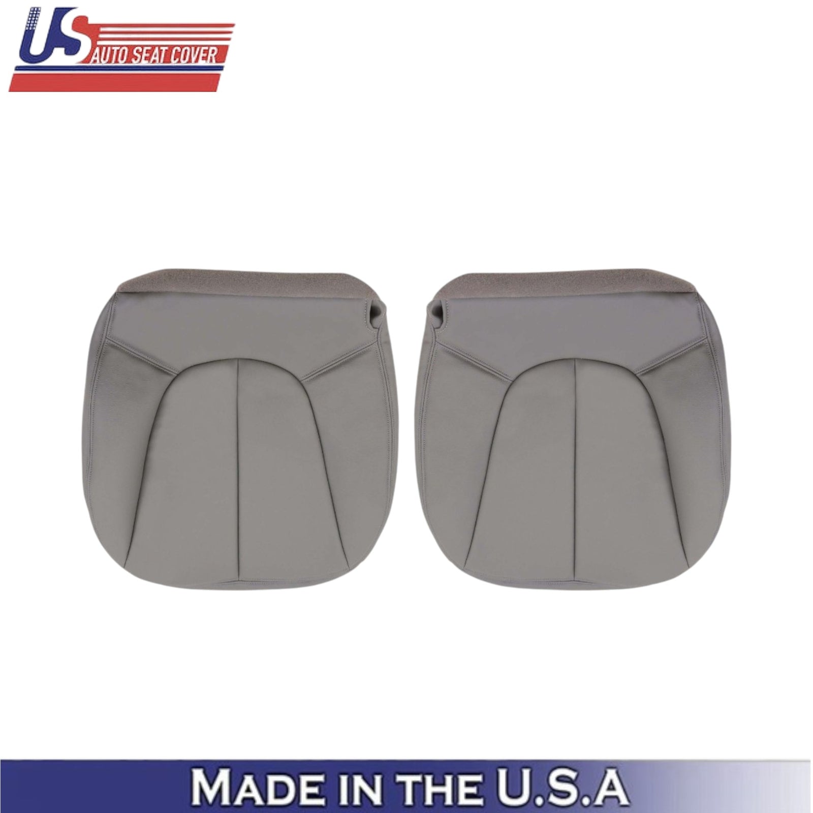 1997-2002 For Ford Expedition XLT Eddie Bauer Leather Front Seat Covers Gray