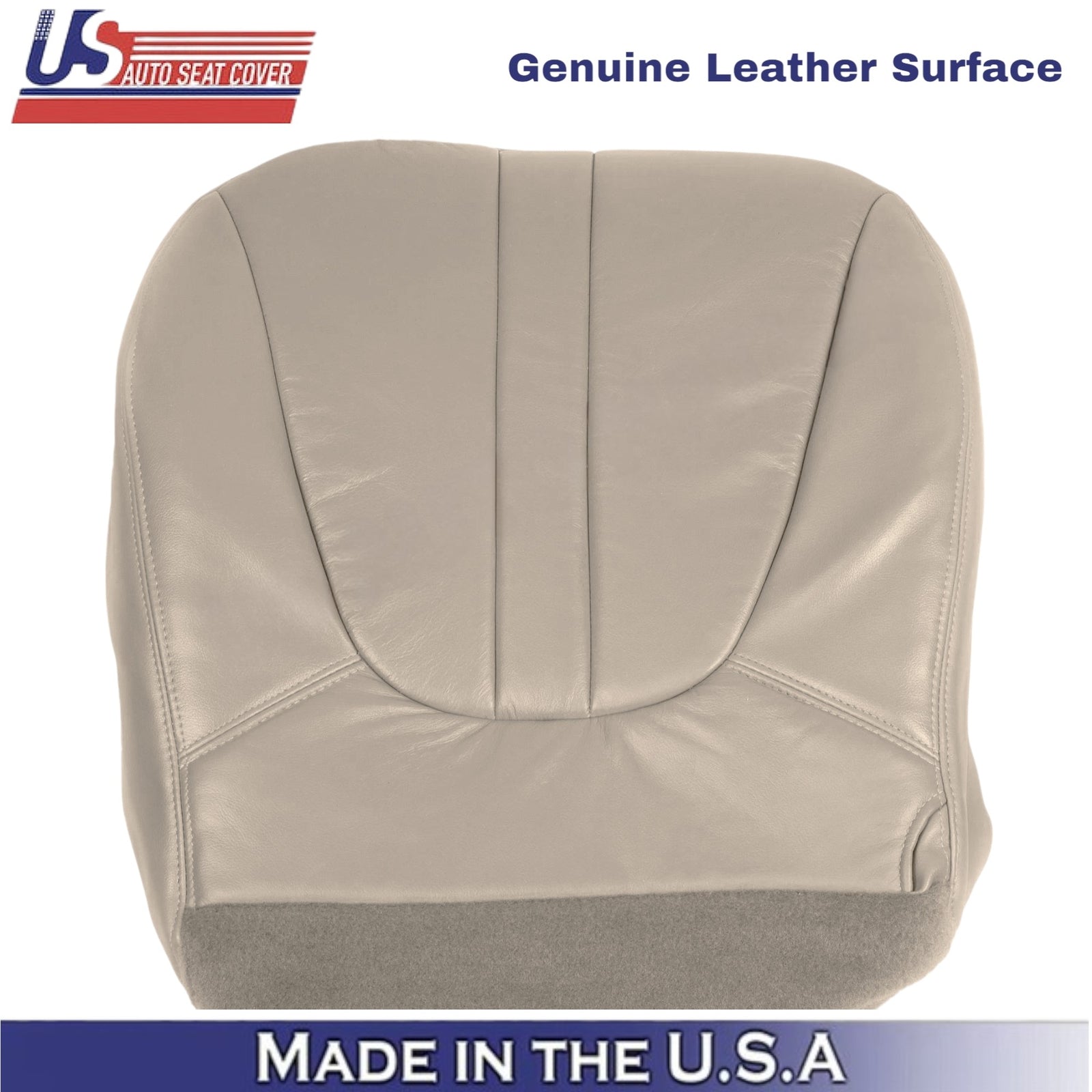 2000-2002 Fits Ford Expedition Eddie Bauer Leather Driver Bottom Seat Cover Tan