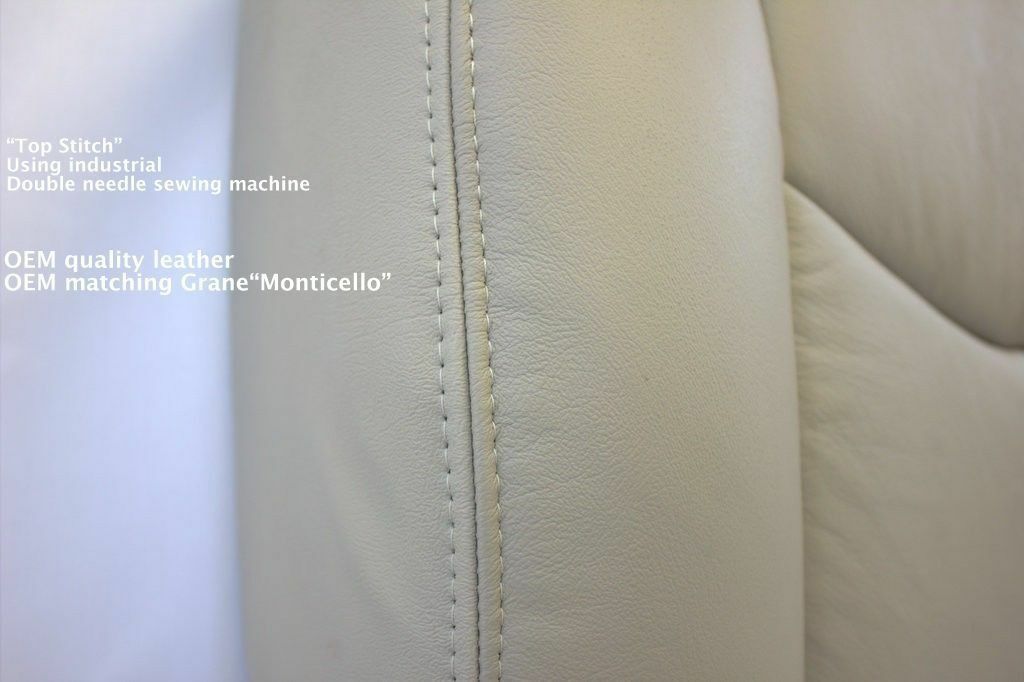 03 To 06 Tahoe Suburban Yukon Driver & passenger Bottom Leather Seat Covers Tan