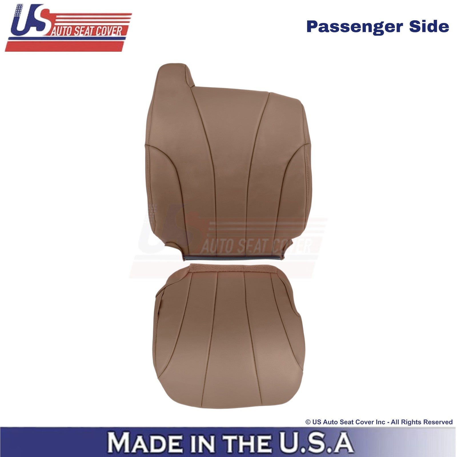 1999-2000 For Chevy Silverado W/T Leatherette Passenger Side Covers Med Dark Oak