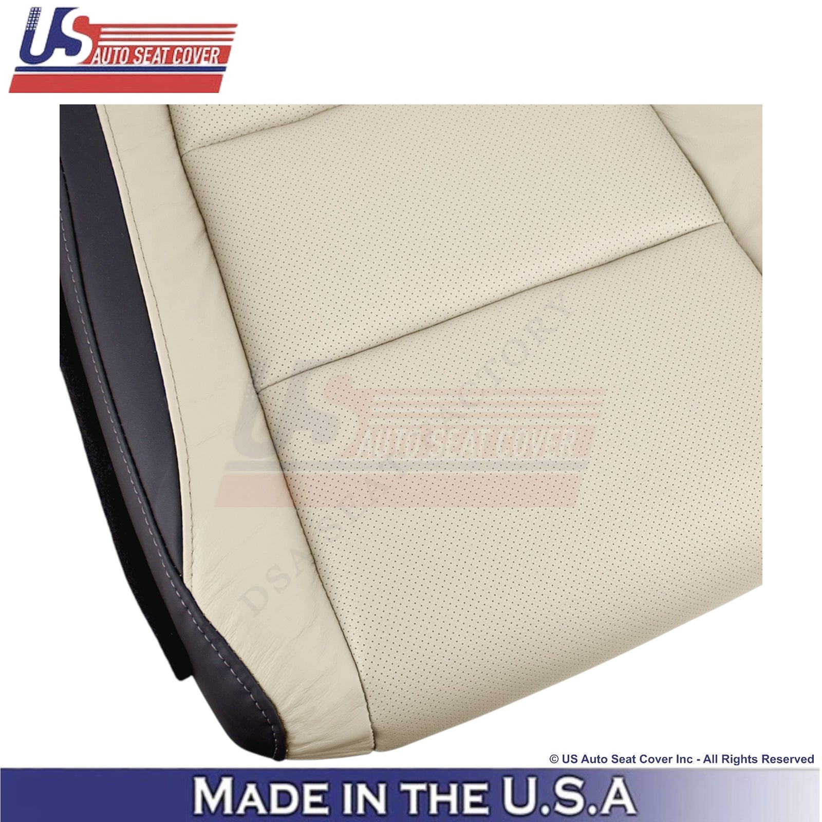 2016-2022 For Lexus RX350 RX450h Leather Driver Bottom Seat Cover Parchment