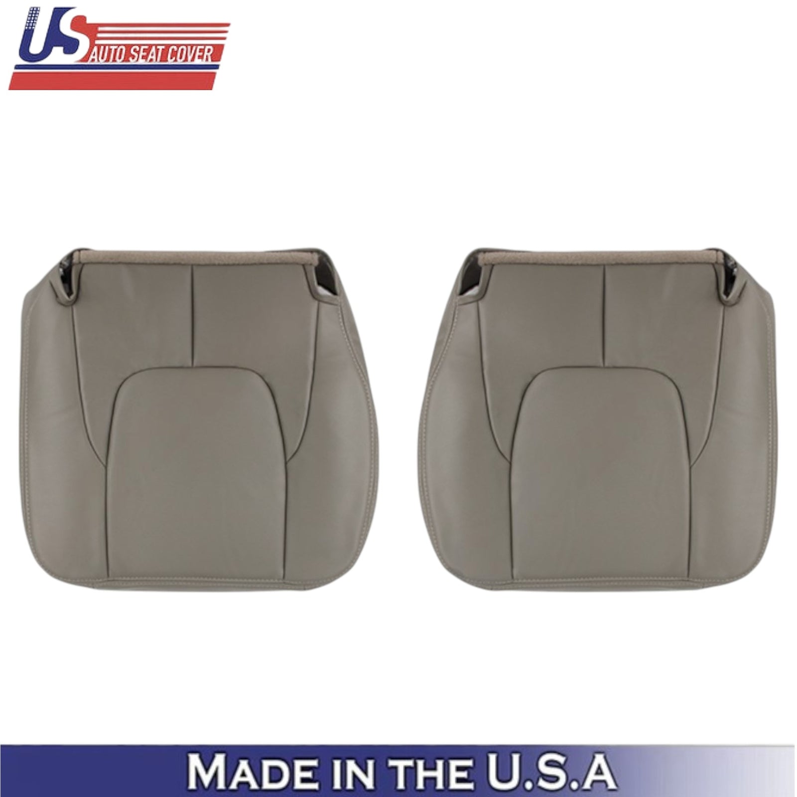 2002-2003 For Dodge Ram 1500 2500 Laramie Leatherette Front Bottom Covers Taupe