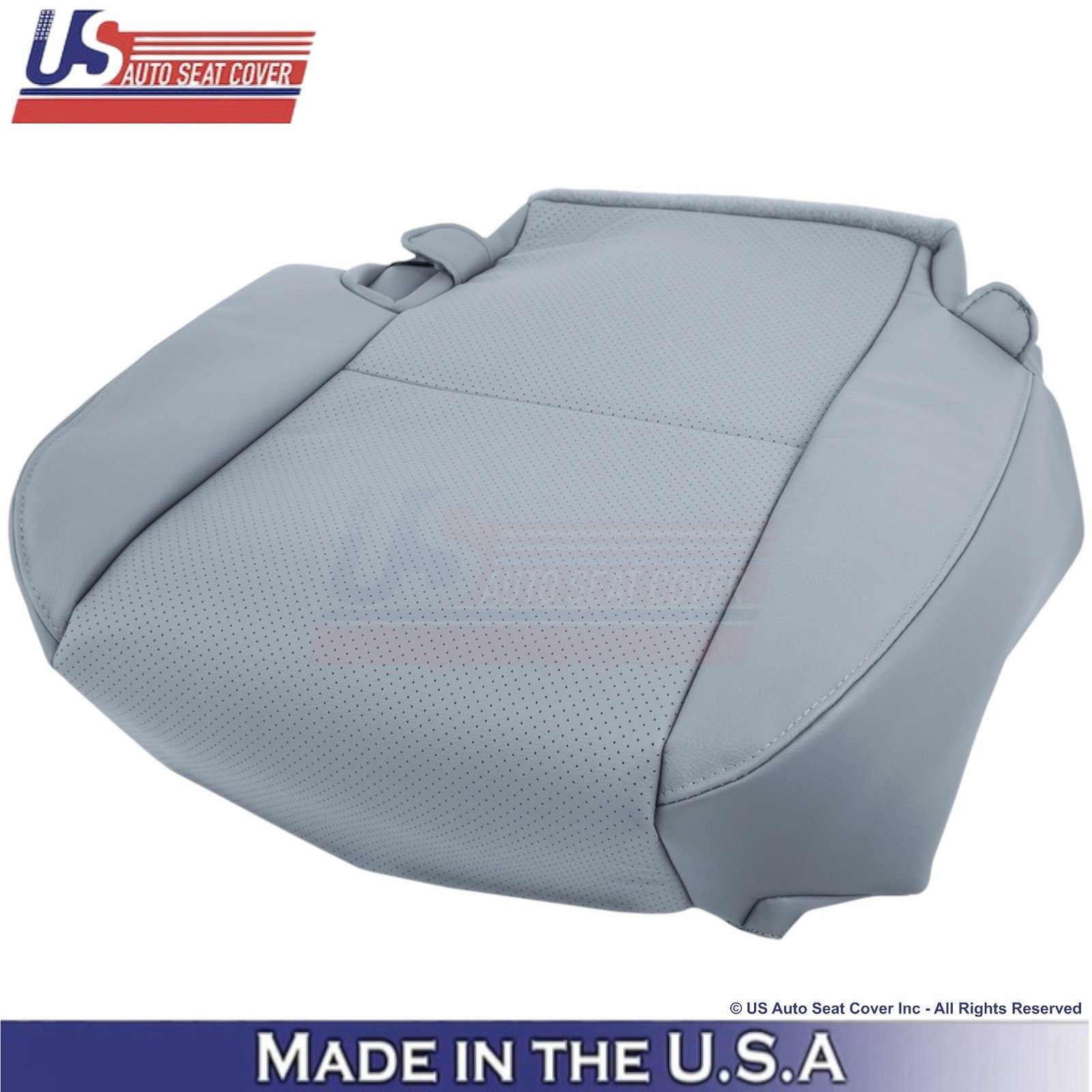 2007-2013 Fits Toyota Tundra Leatherette Perf. Rear Bottom Seat Covers Graphite