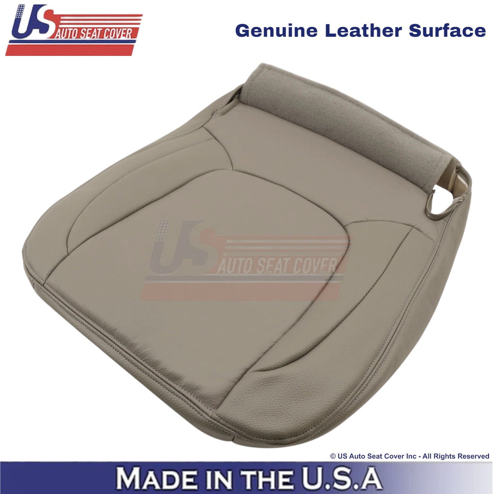 2004-2005 For Dodge Ram 2500 Laramie Leather Driver Bottom Seat Cover Taupe