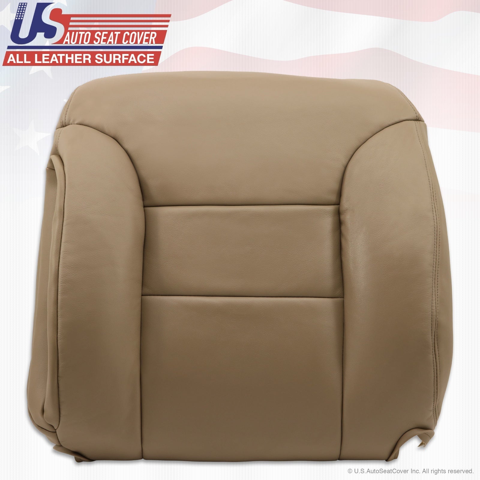 1995 to1999 Chevy Tahoe Passenger Upper top Lean Back Leather Seat Cover Tan