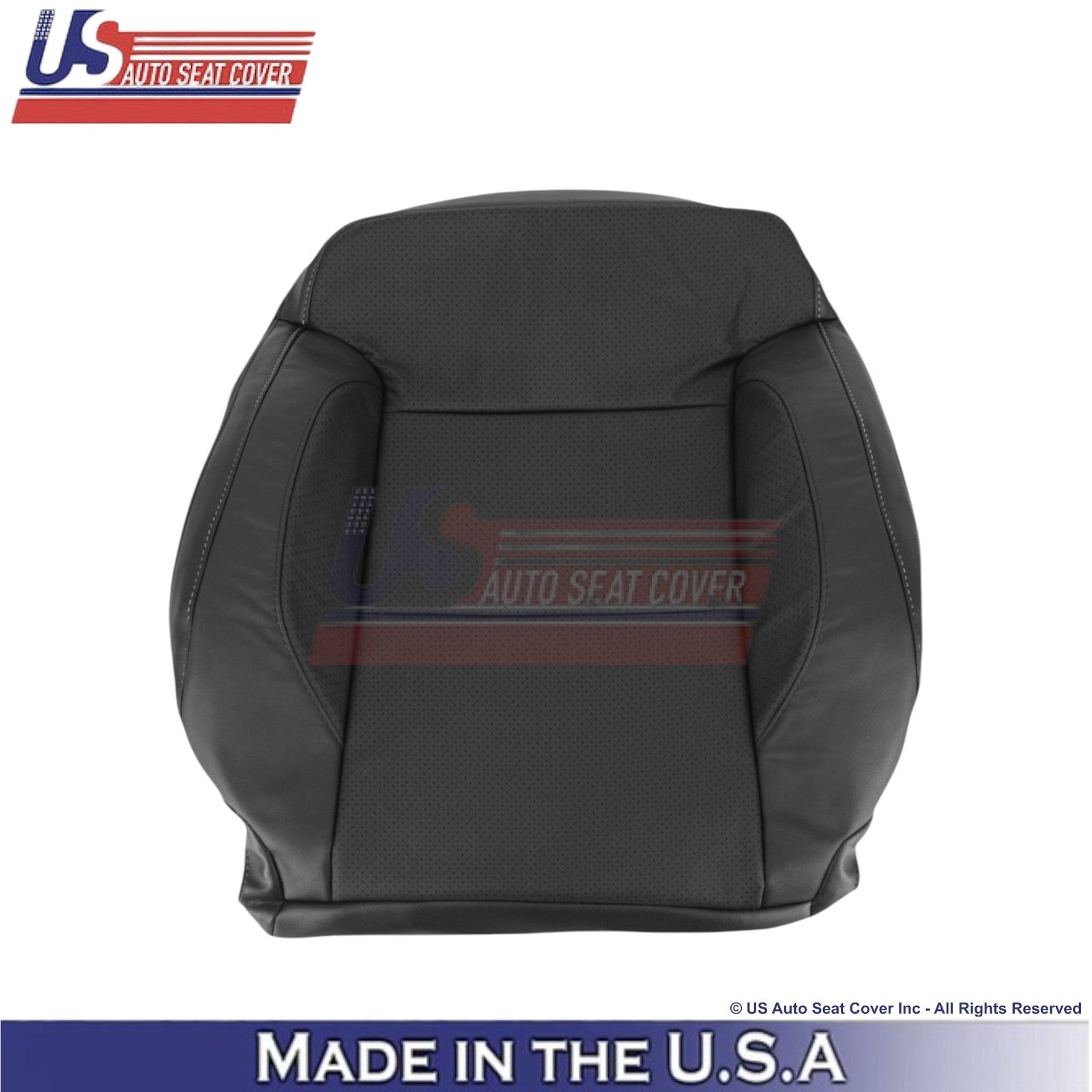 2014-2019 For Chevy Silverado 1500 LT Leatherette Perf Passenger Top Cover Black