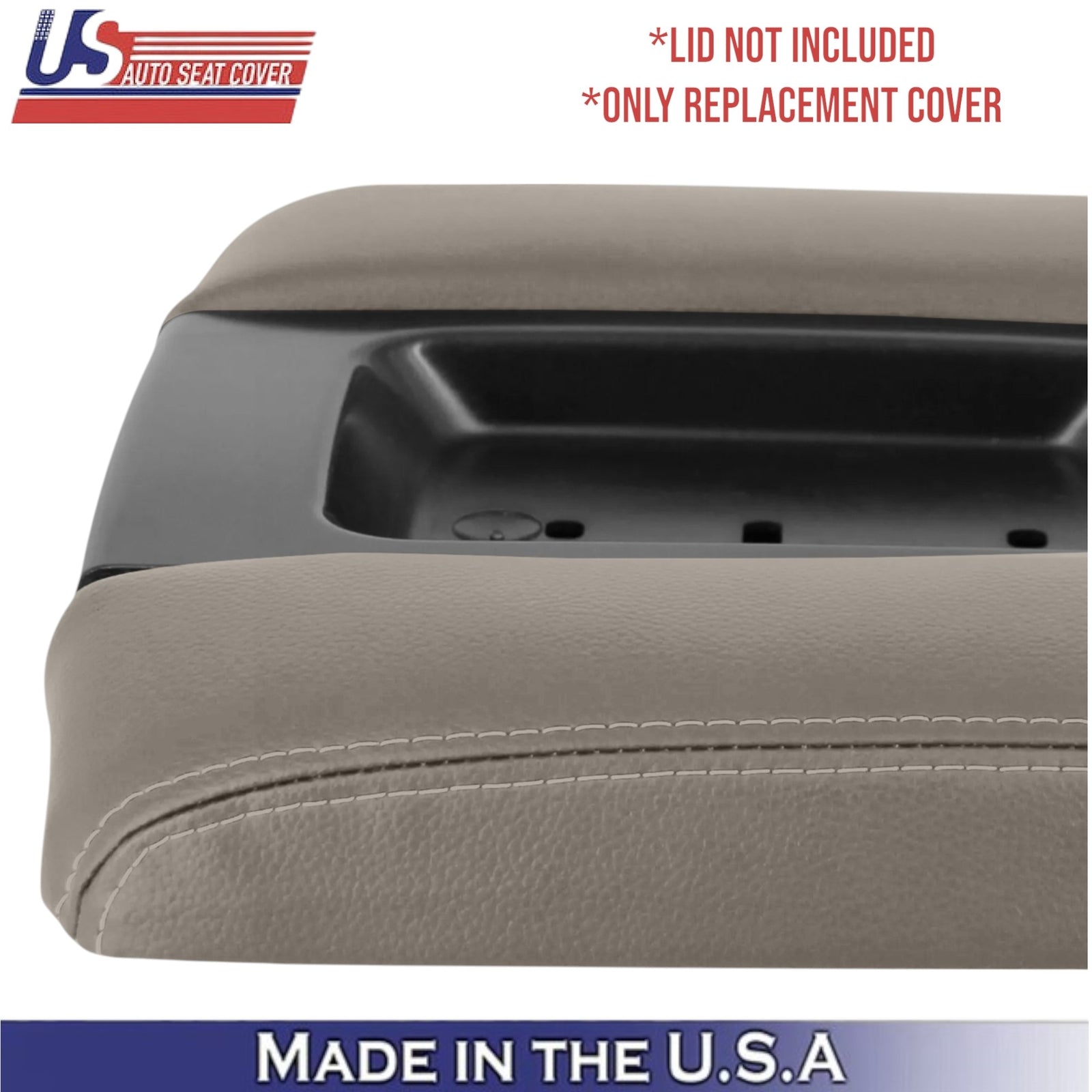 2014-2019 For Chevy Silverado Leatherette Center Console Lid Cover Dune (Tan)