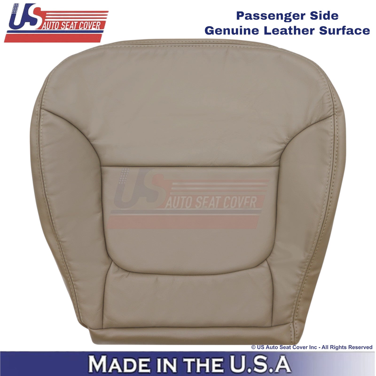 2001-2004 Fits Toyota Tundra Passenger Bottom Genuine Leather Seat Cover Oak