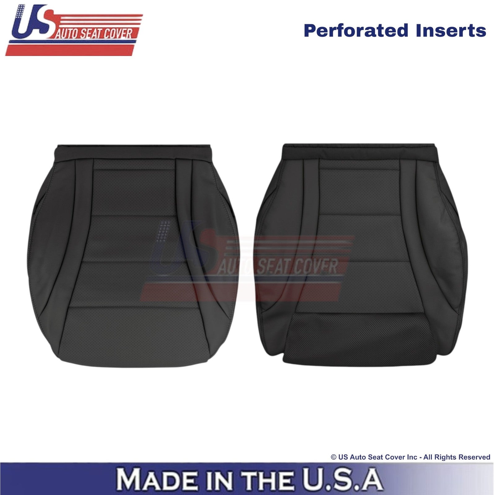 2016-2021 For Mercedes Benz GLC Class Leather Front Bottom Seat Covers Black