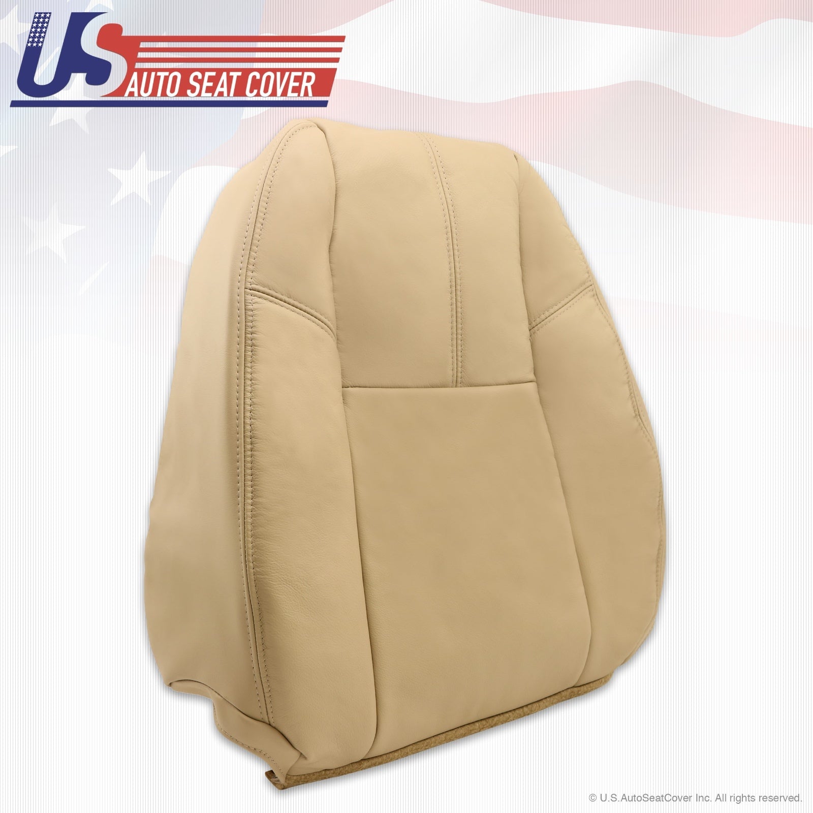 2007 To 2012 GMC Sierra Driver Top Lean Back Upholstery Replacement Cover Tan