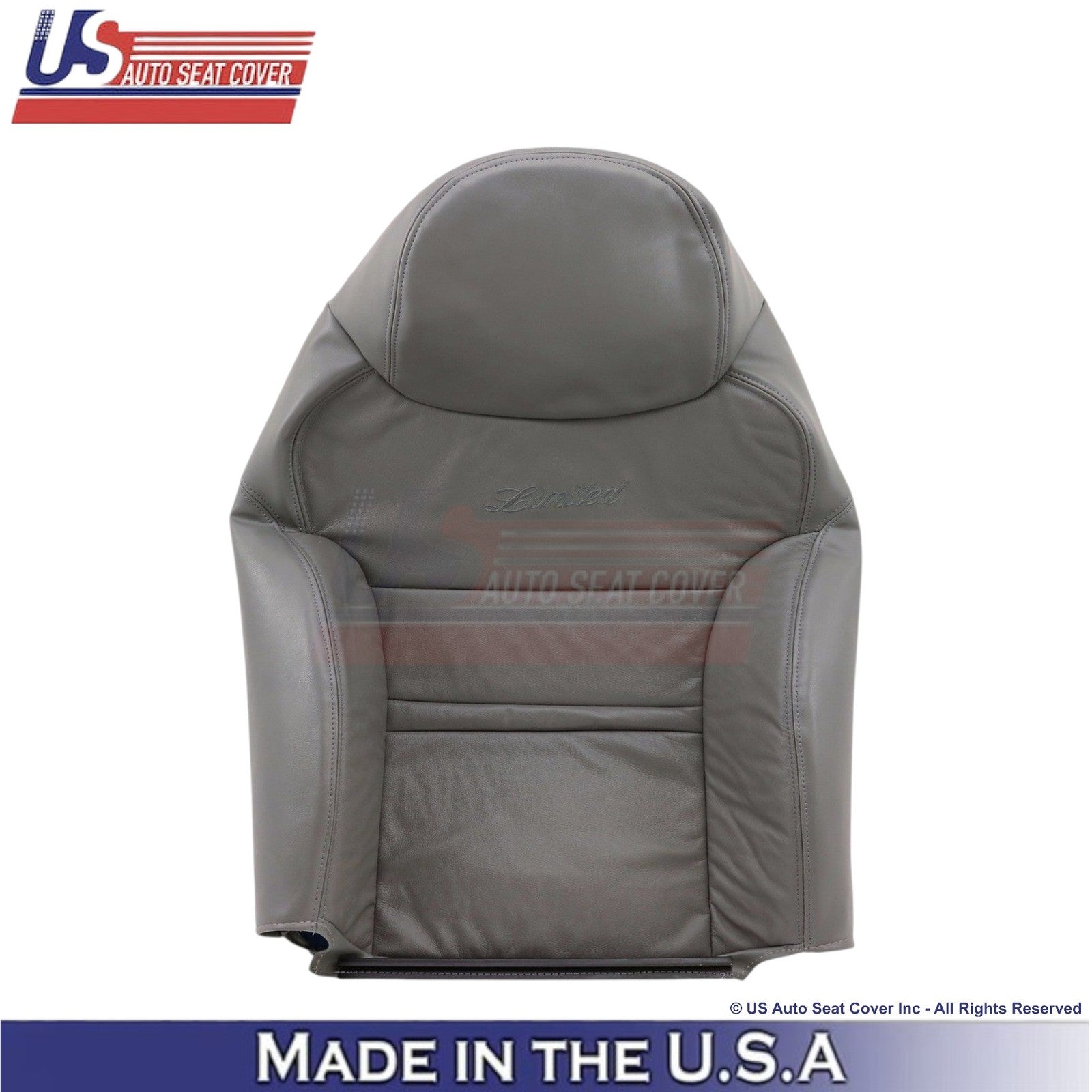 2000-2001 For Ford Excursion Genuine Leather Front w/Armrest Covers Med Graphite