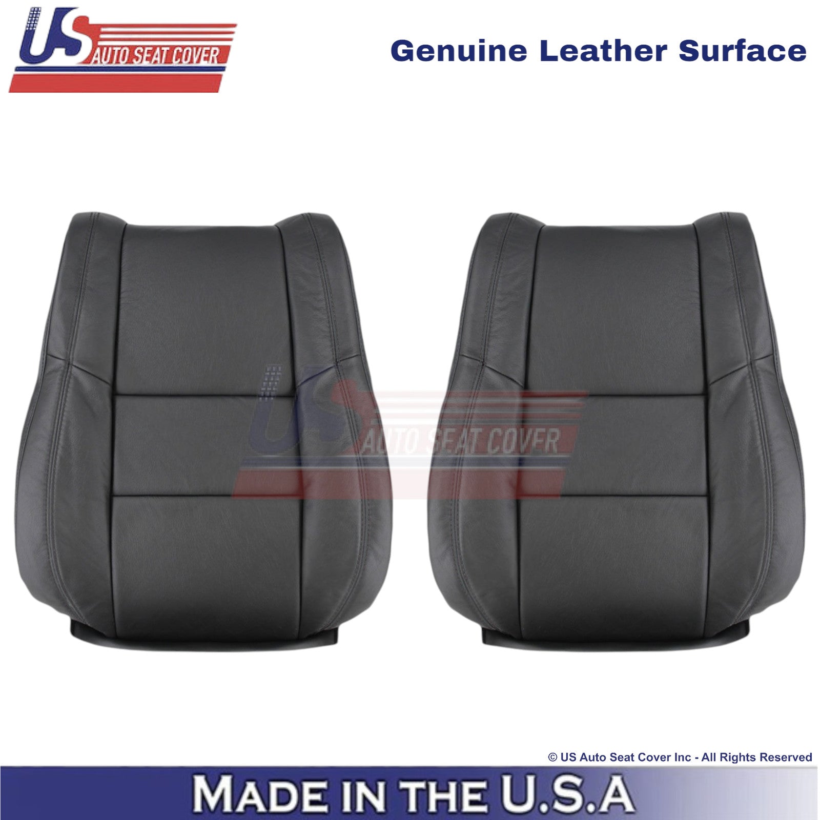 2011-2025 For Dodge Durango Genuine Leather Front Top Replacement Covers Black
