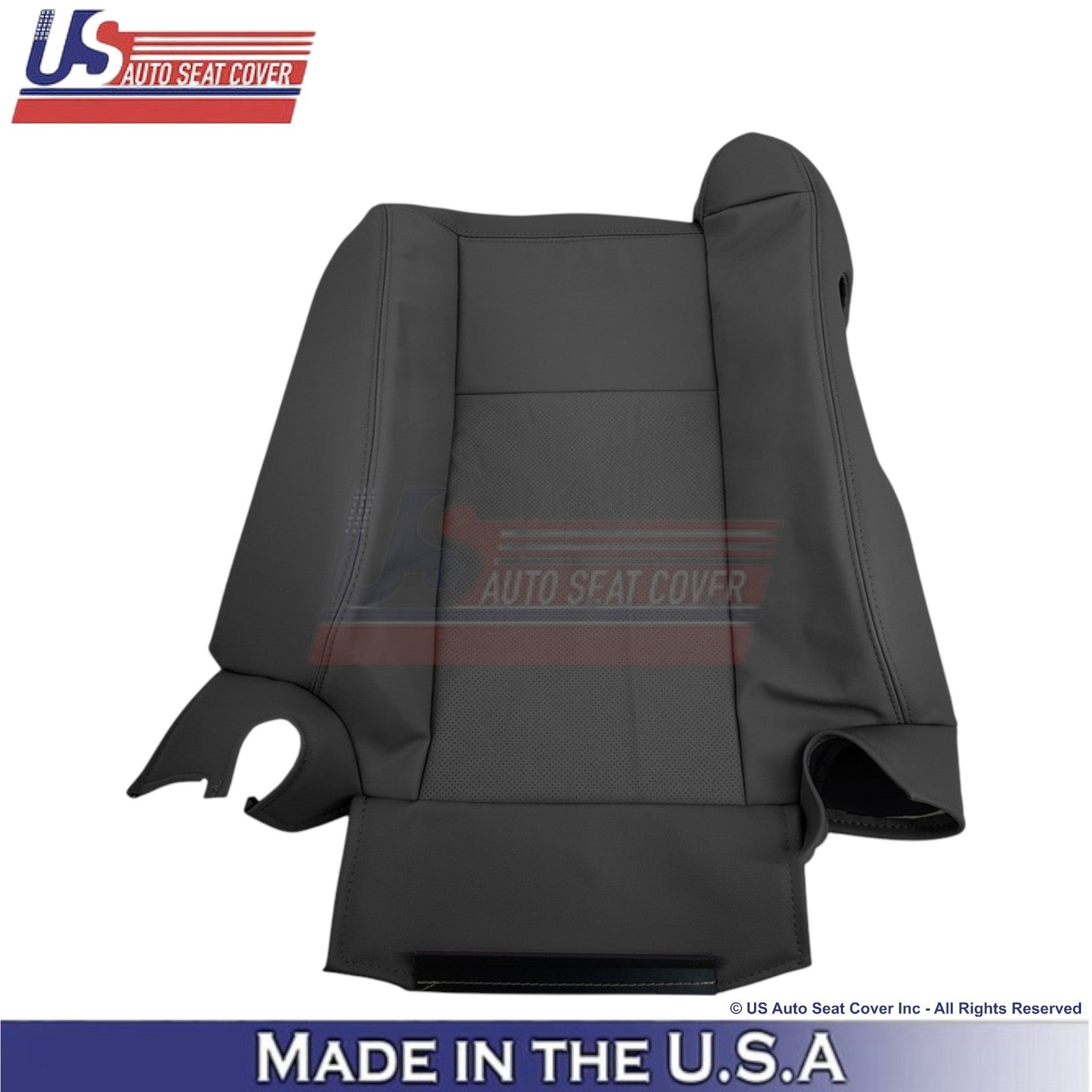 2003-2007 Fits Cadillac CTS Leather Driver Top & Bottom Replacement Covers Black