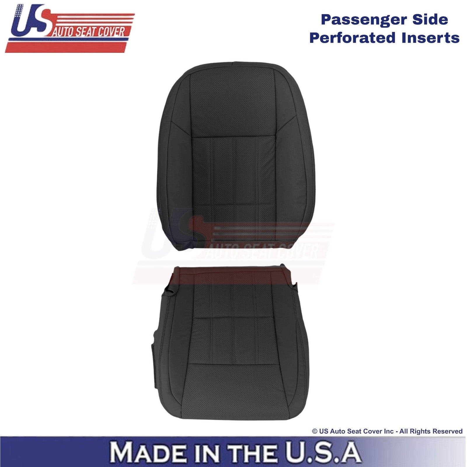 2016-2018 Fits Lexus ES 350 Leather Passenger Side Replacement Seat Covers Black