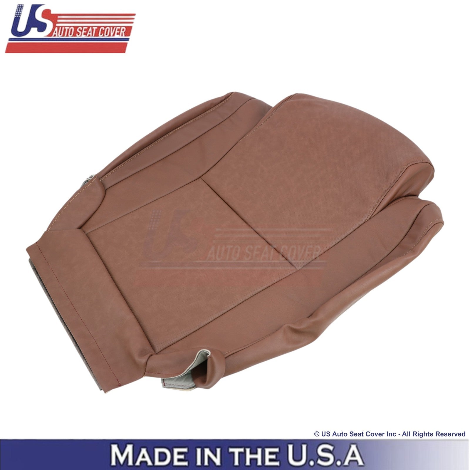 2007-2013 For Toyota Tundra Leather Perforated Front Bottom Seat Covers Red Rock