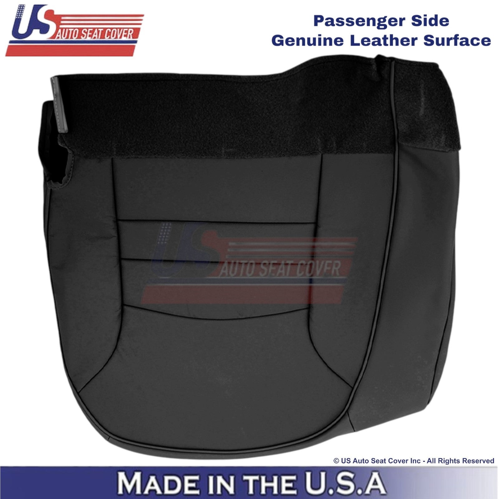 2000-2002 Fits Ford Crown Victoria Genuine Leather Passenger Bottom Cover Black