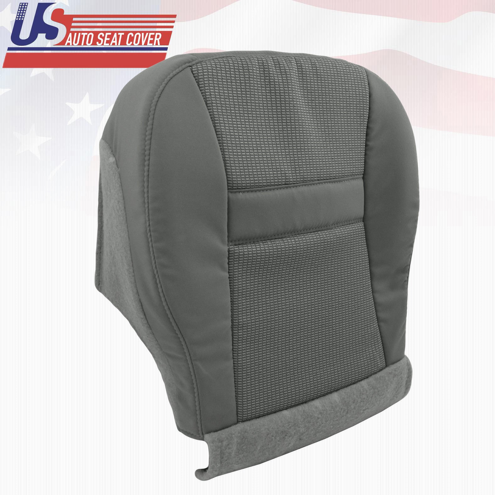 PASSENGER Bottom Cloth Seat Cover Gray For 2007 to 2010 For Dodge Ram 1500