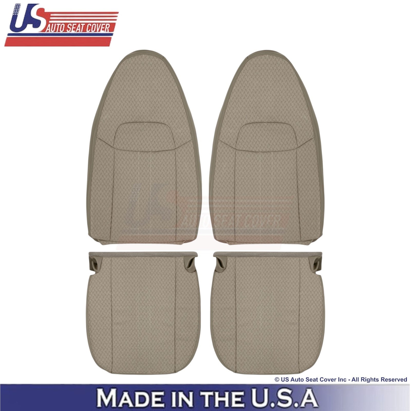 1996-2025 Fits Chevrolet Express Cloth Front Replacement Covers Tan