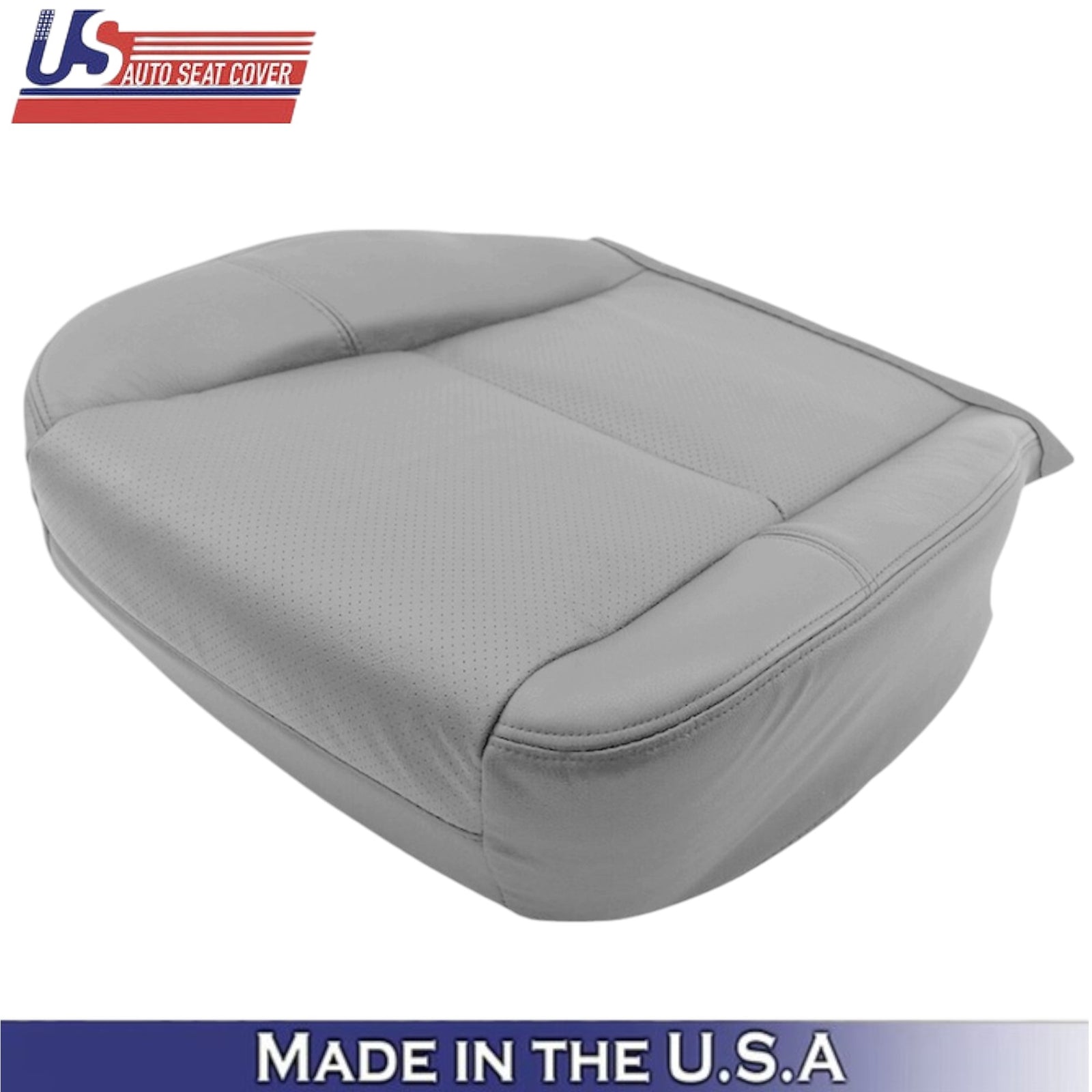 2012-2014 For Chevy Silverado Leatherette Front Seat Covers Light Titanium Gray