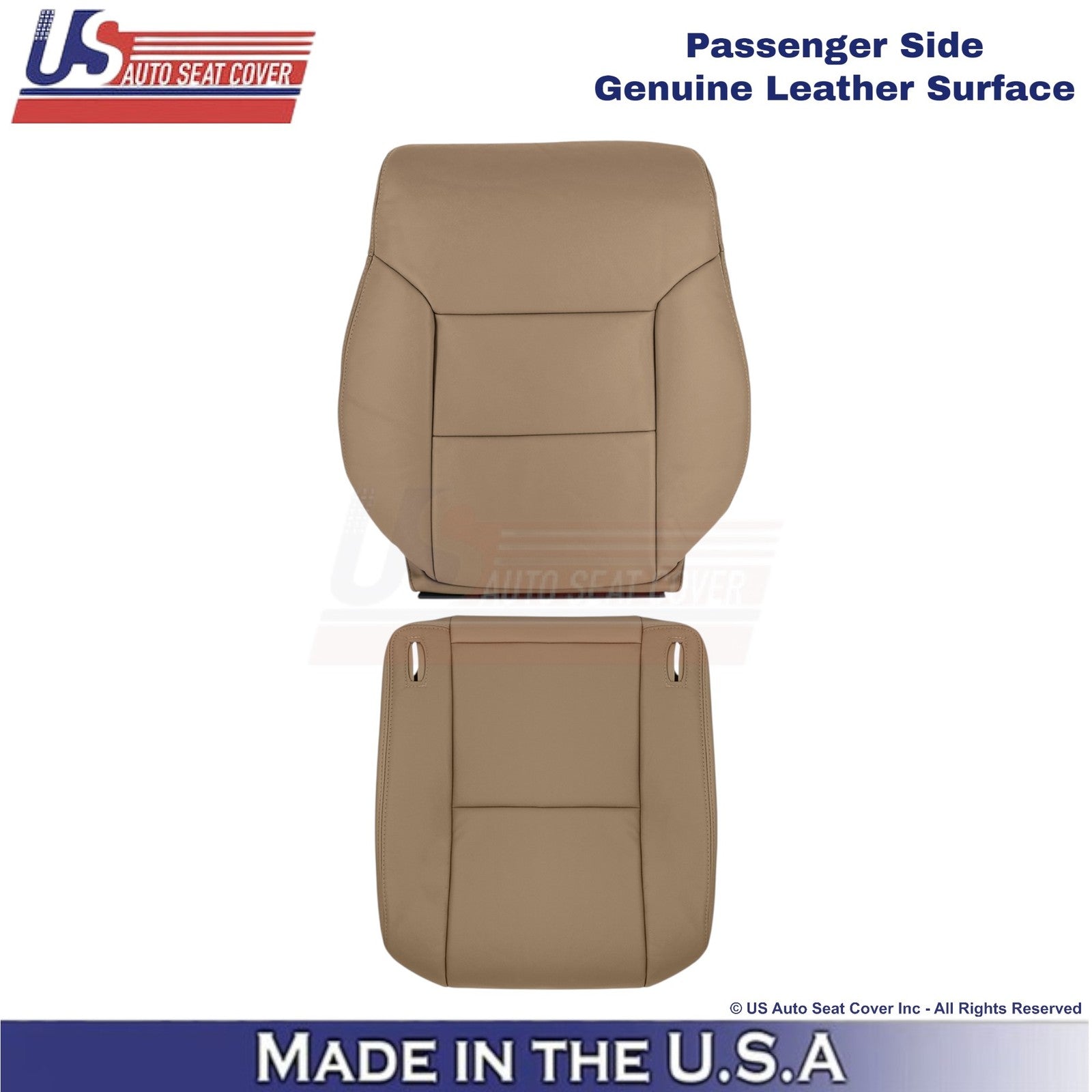 1998-2003 For Toyota Sienna Genuine Leather Passenger Replacement Covers Dk Oak