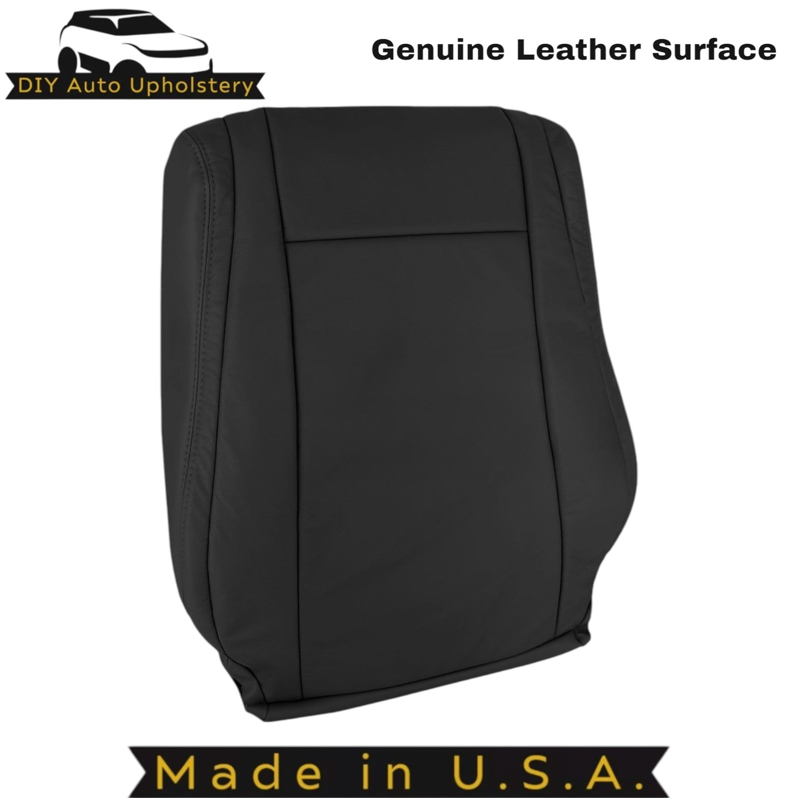 2007-2013 For Toyota Tundra Genuine Leather Front Top Seat Covers Black