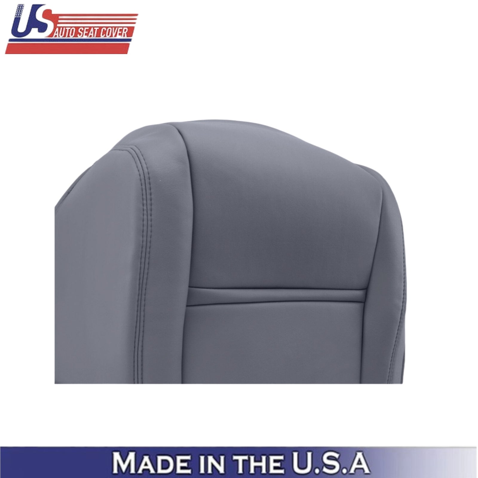 1990-1997 For Toyota Land Cruiser Leather Driver Bottom Seat Cover Bluish Gray