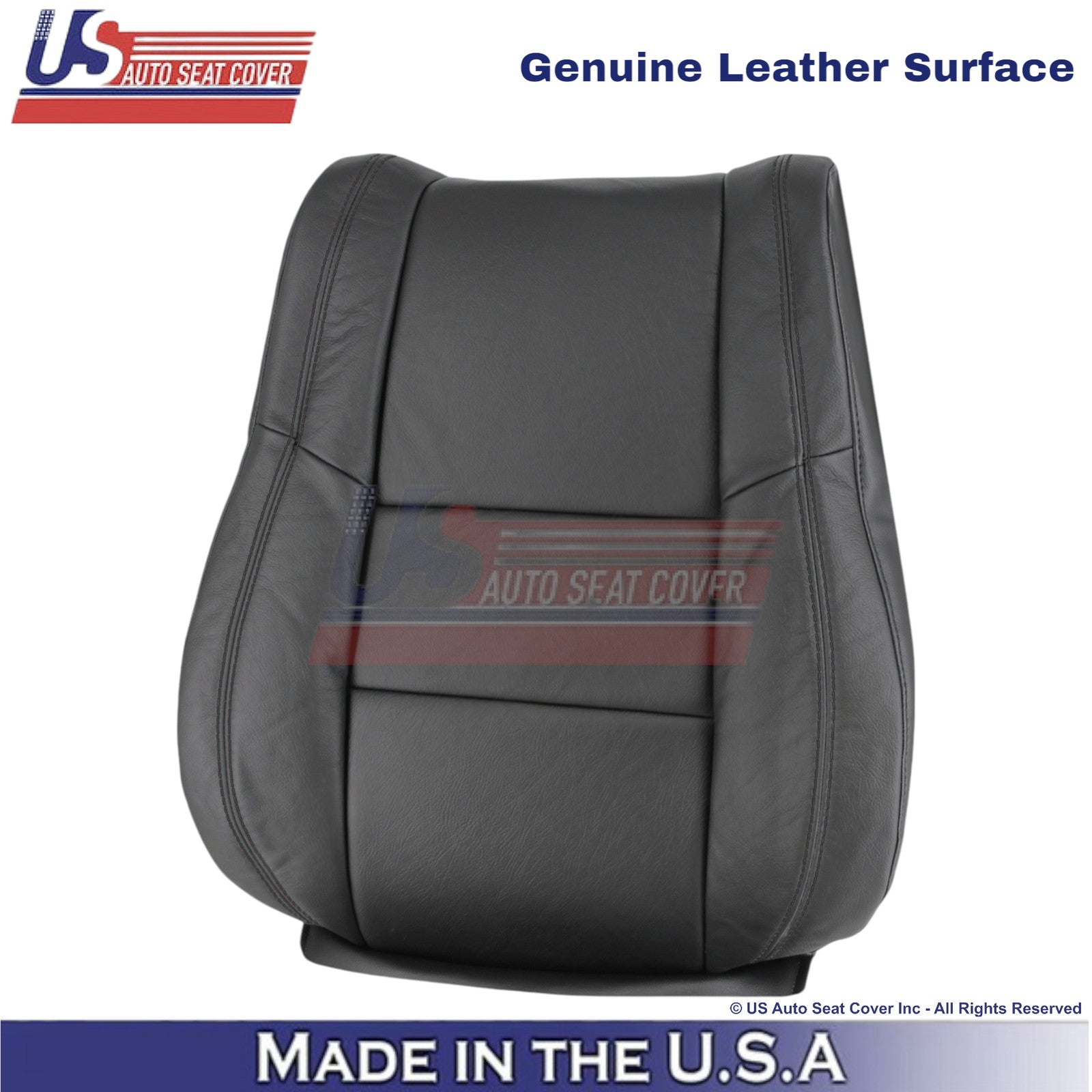 2011-2025 For Dodge Durango Genuine Leather Front Driver Side Seat Covers Black