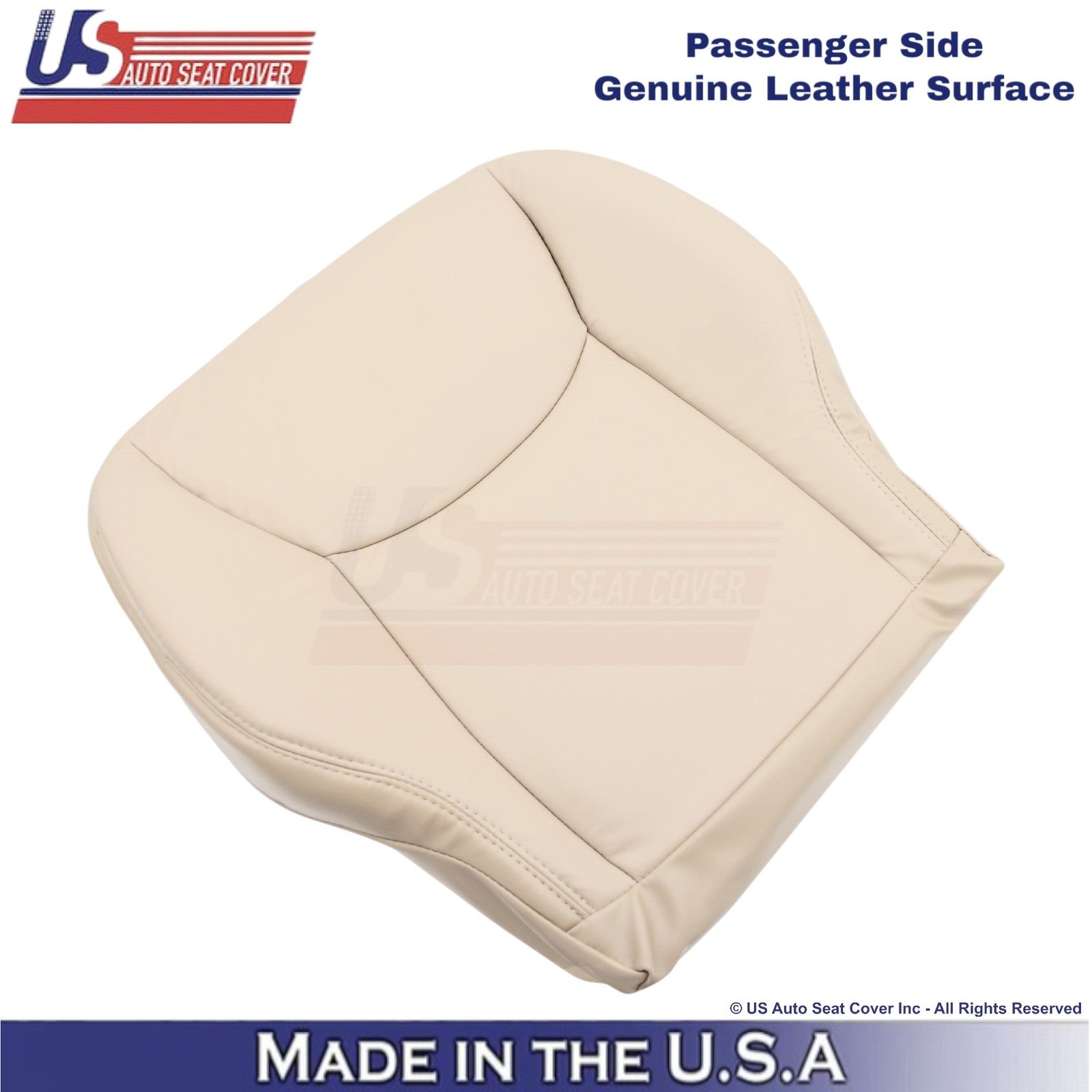 2003-2006 For Mercedes-Benz S Genuine Leather Passenger Bottom Seat Cover Pebble