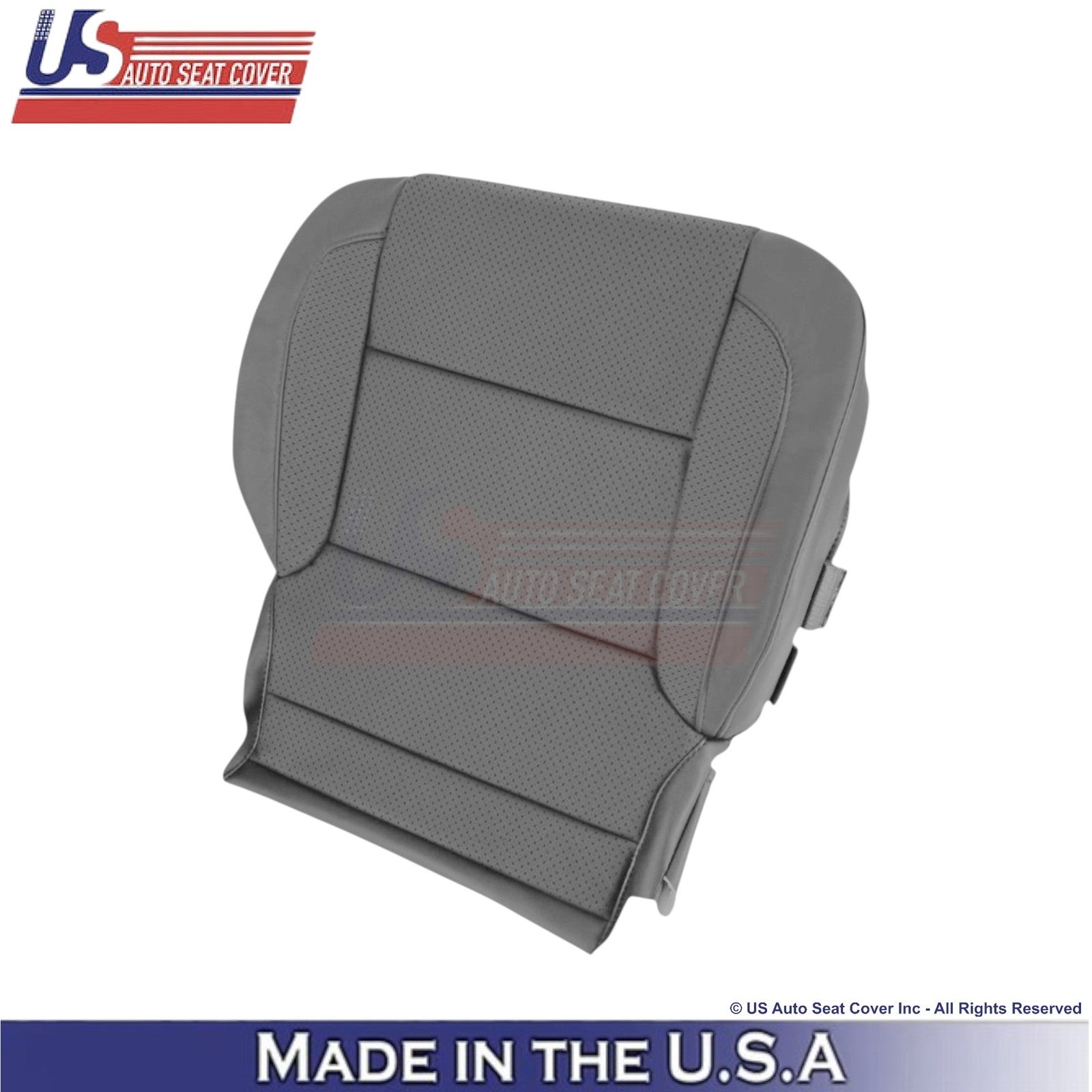 2014-2019 For Chevy Silverado 1500 LT LS Leather Perf Front Covers Gray