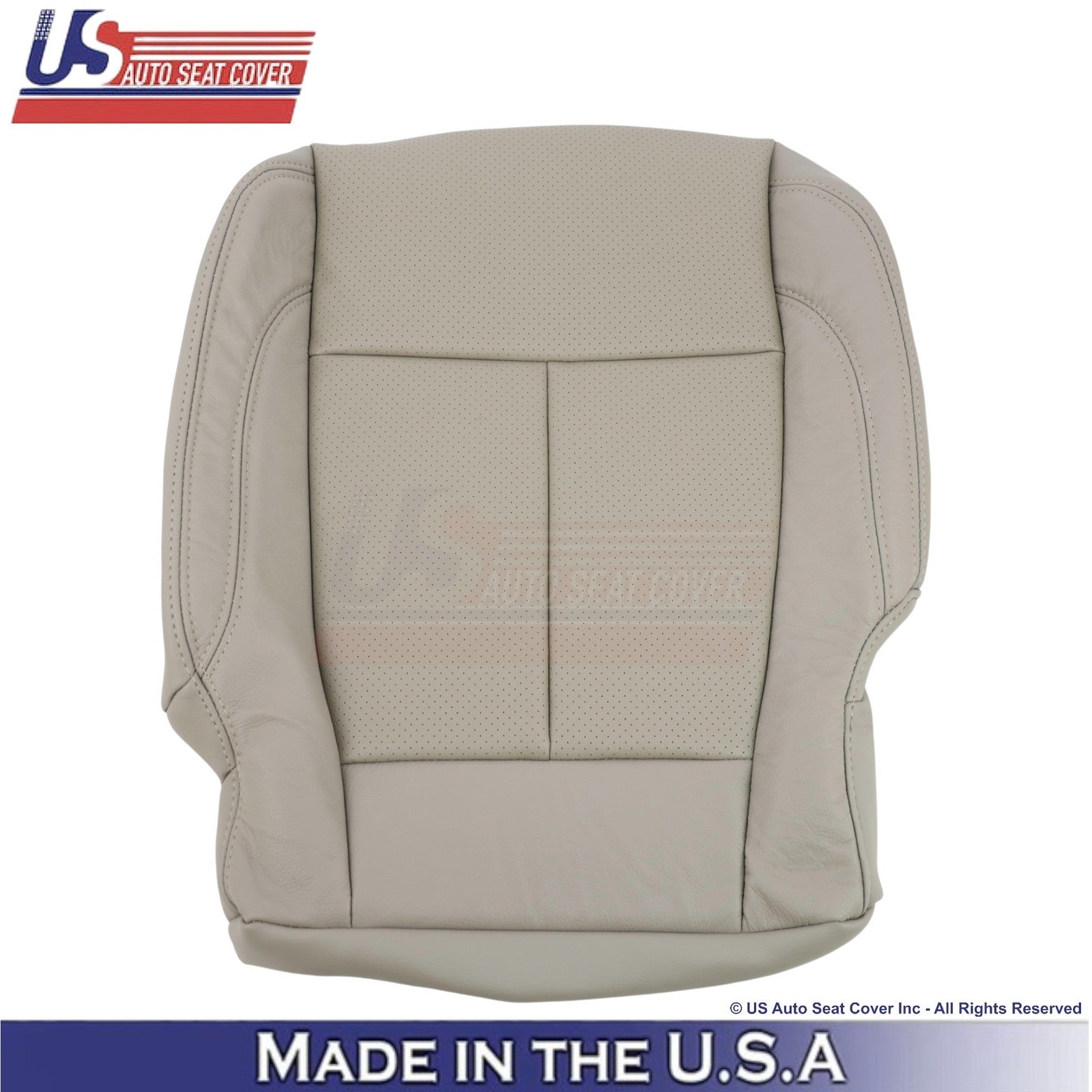 2018-2021 For Ford Expedition XLT Leather Perf Front Bottom Covers Gray
