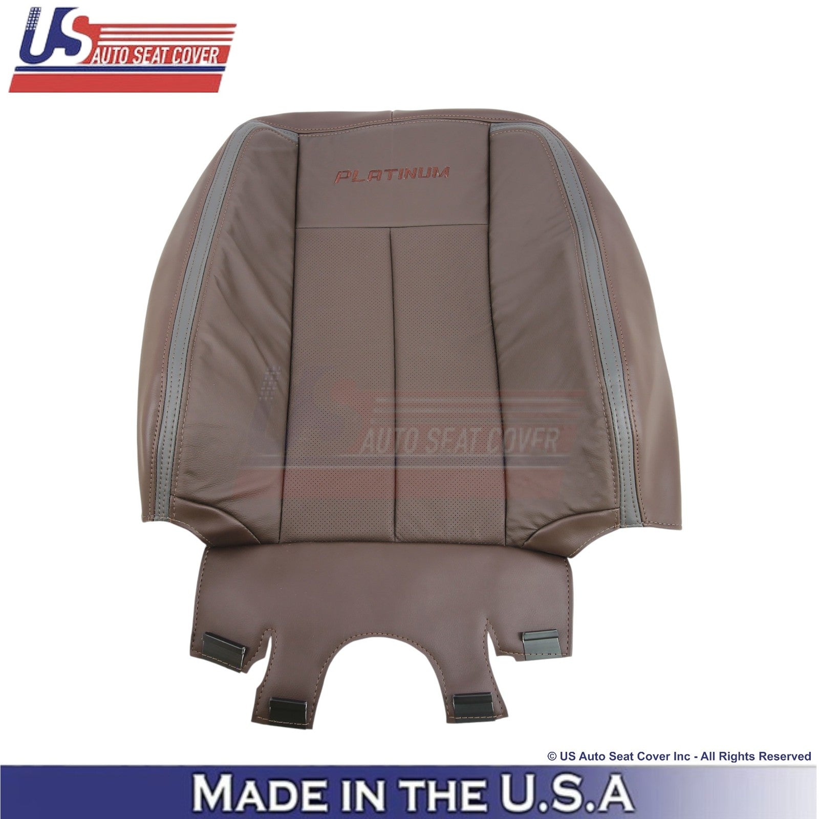 2015-17 For Ford Expedition Platinum Genuine Leather Passenger Side Covers Brown